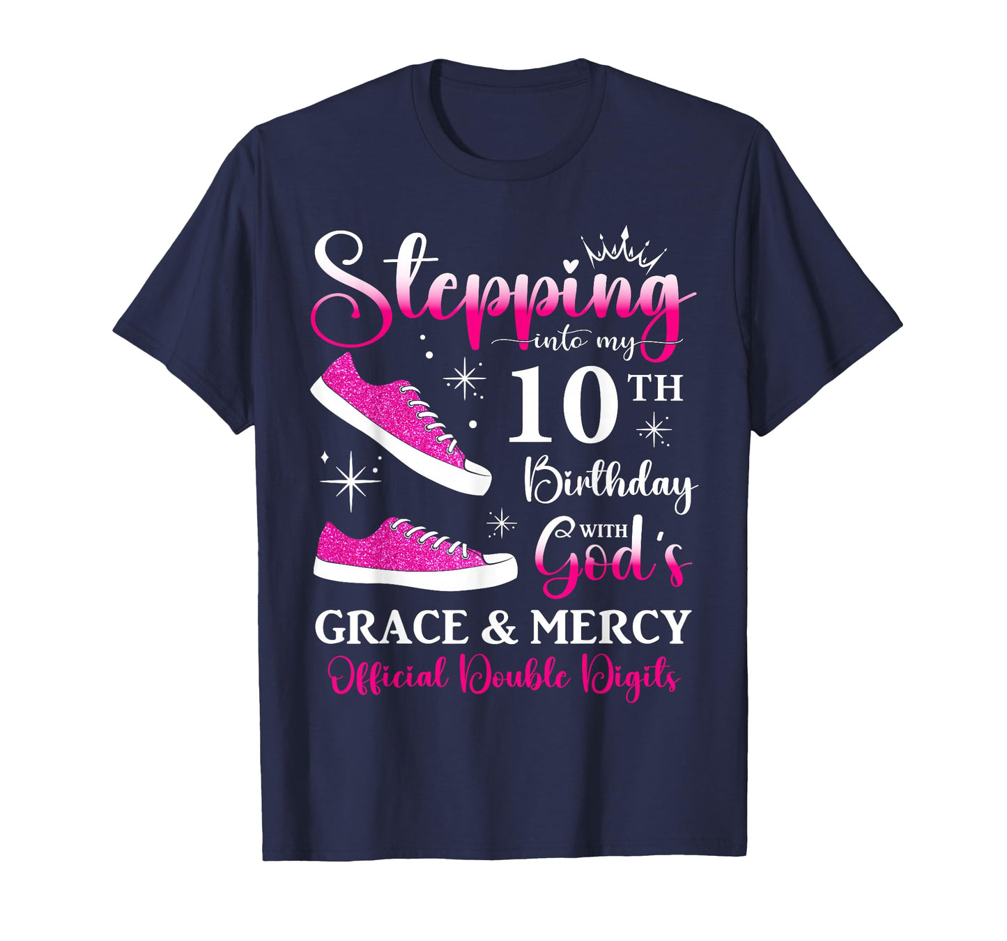 10th Birthday Official Double Digits Ten 10 Years Old Girls T-Shirt
