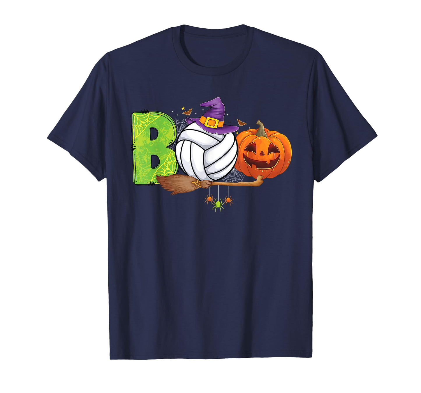 Boo Volleyball lovers Pumpkin scary funny Halloween costume T-Shirt
