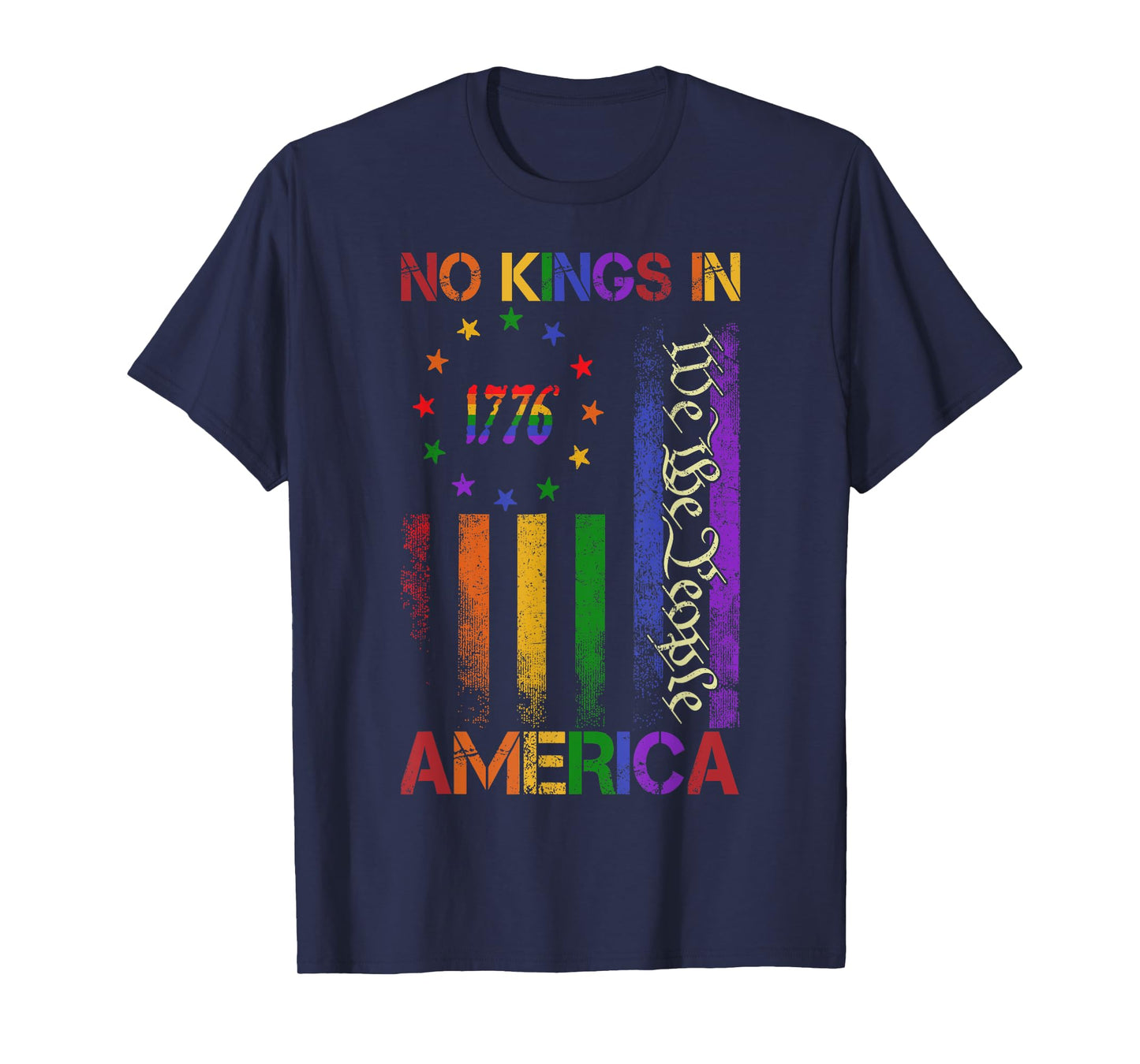 Patriotic Pro-Democracy Protest 4th July No Kings In America T-Shirt