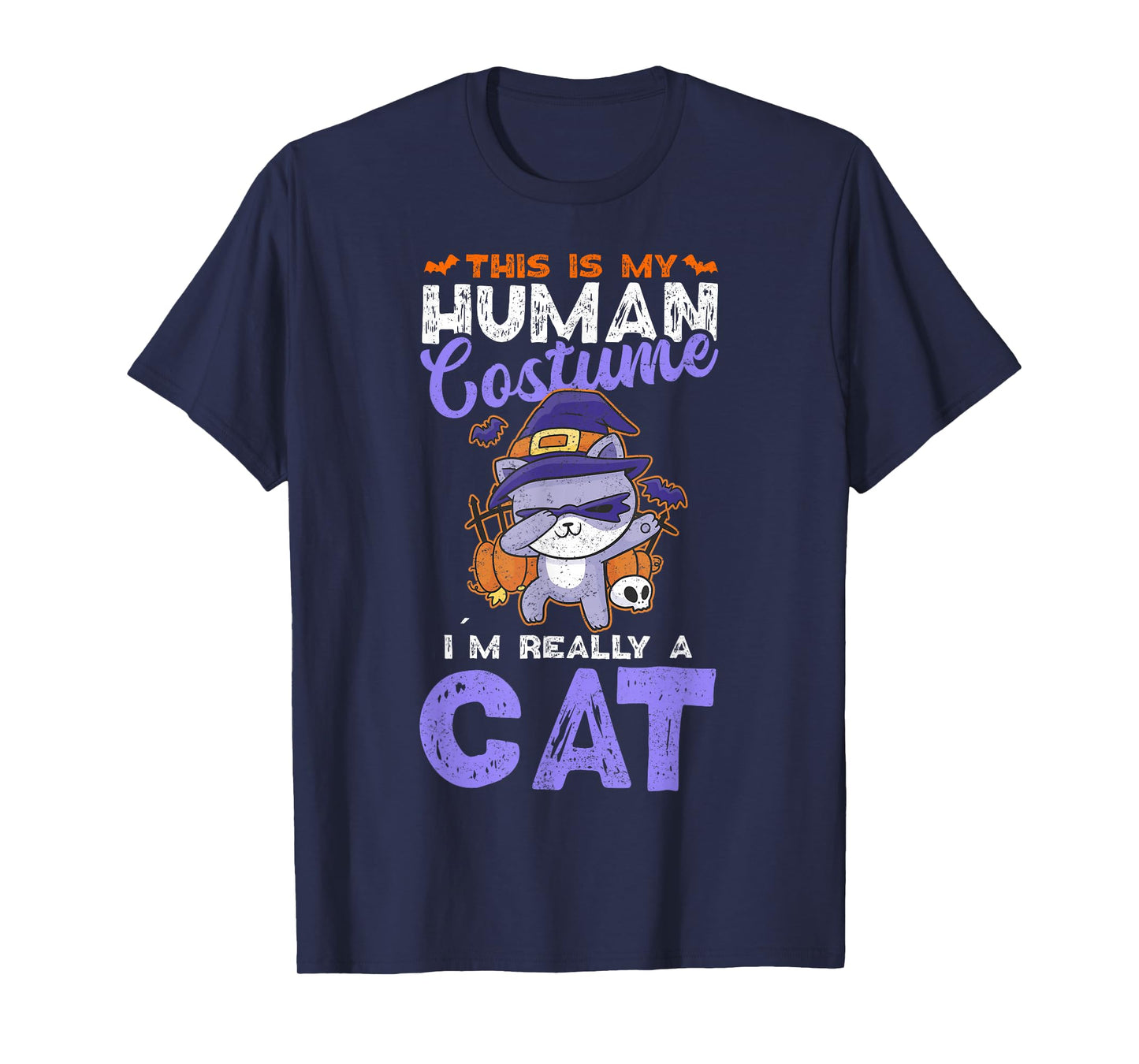 This Is My Human Costume I´m Really A Cat Halloween T-Shirt