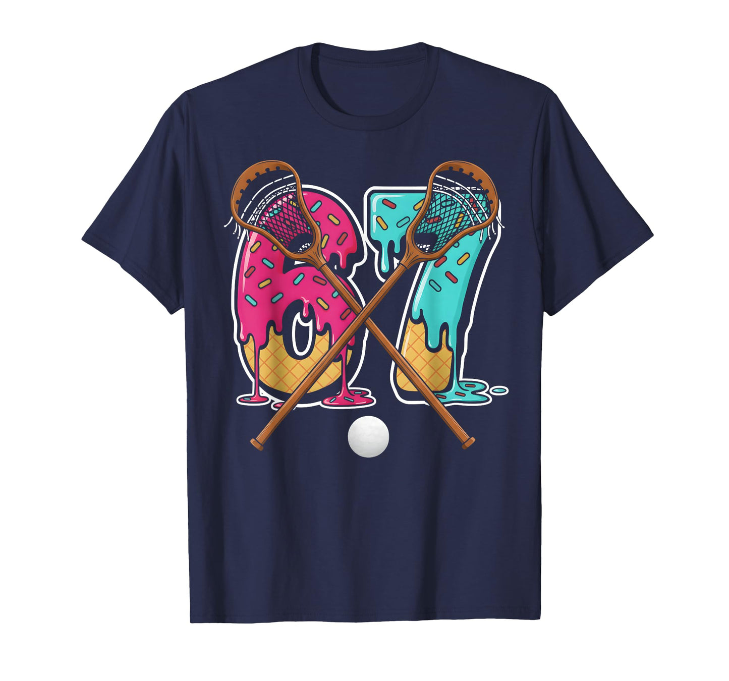 67 Ice Cream Drip Lacrosse Gen Alpha Slang Six Seven Meme T-Shirt