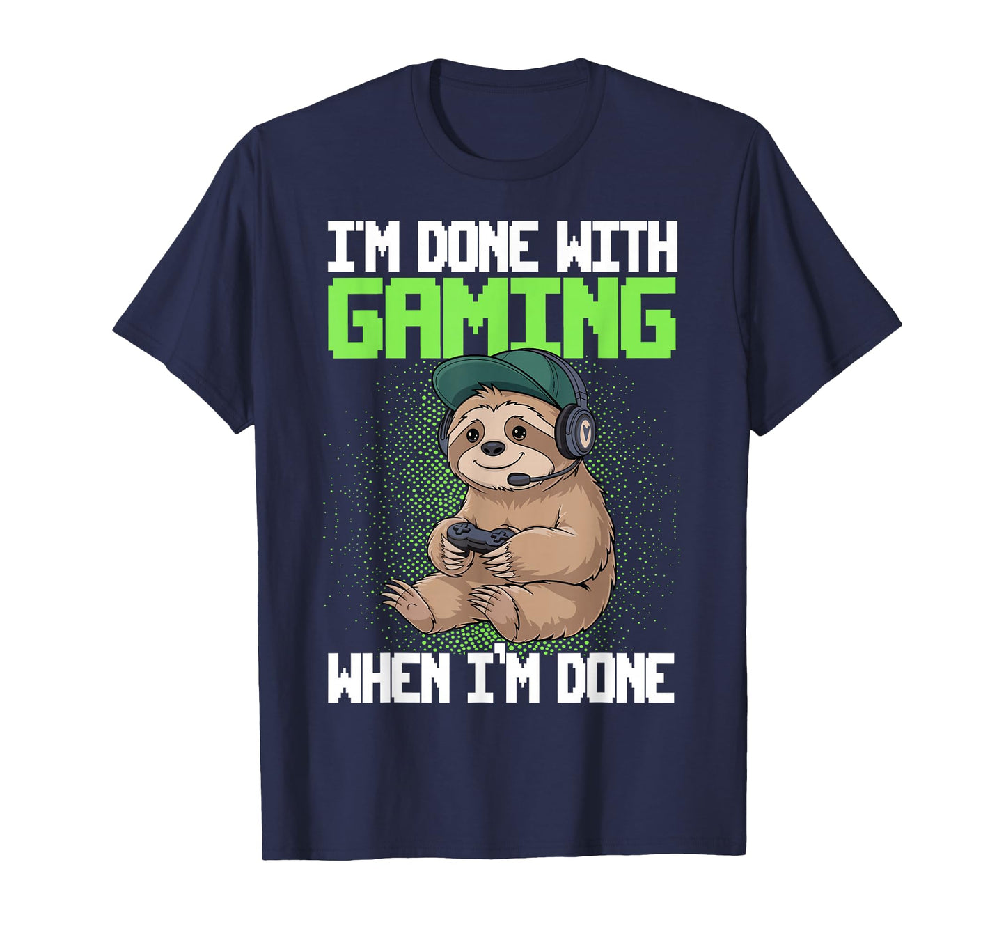 Gamer Sloth Gaming Video Games T-Shirt
