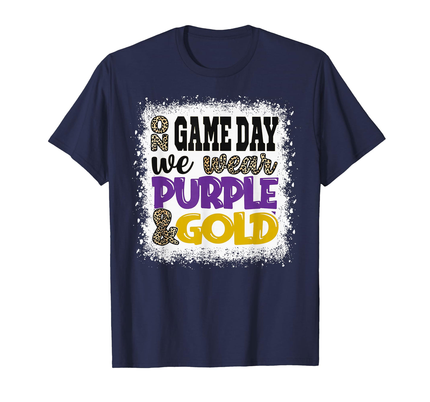 On Gameday Football We Wear Purple and Gold Game Day T-Shirt