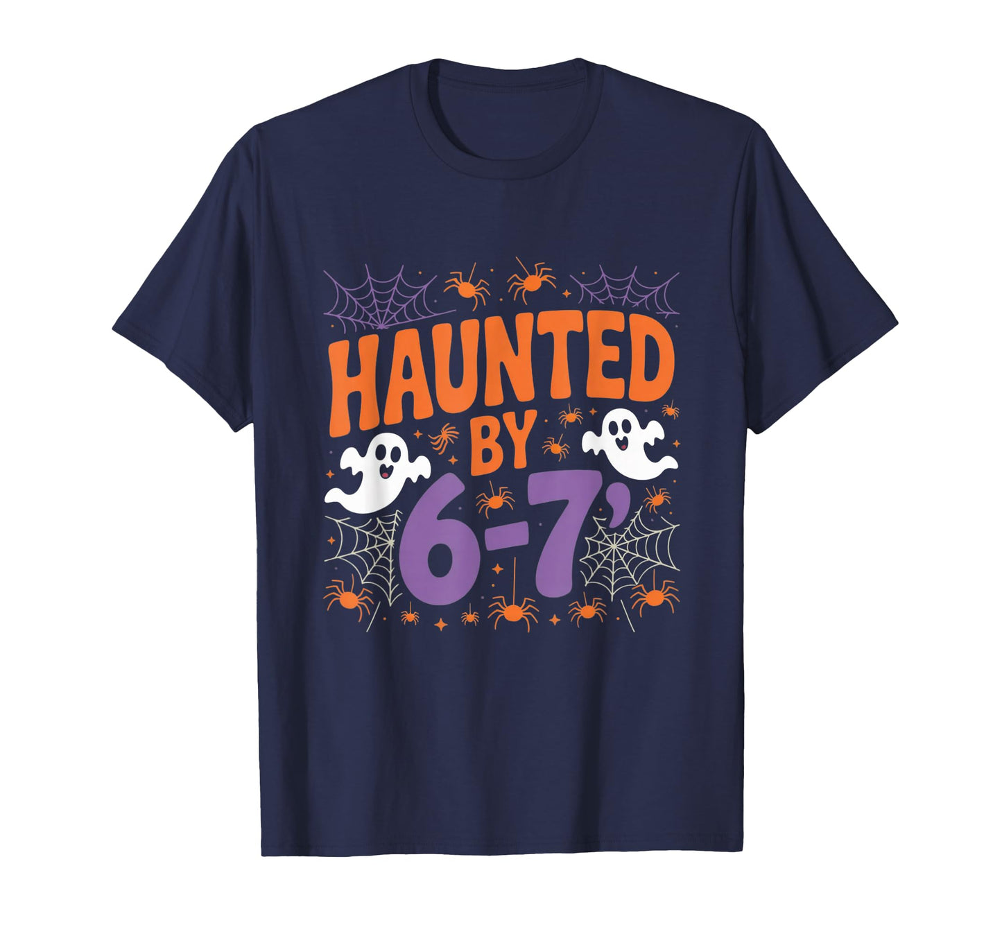 Haunted by 6 7 Retro Scary Paranormal Creepy Style T-Shirt