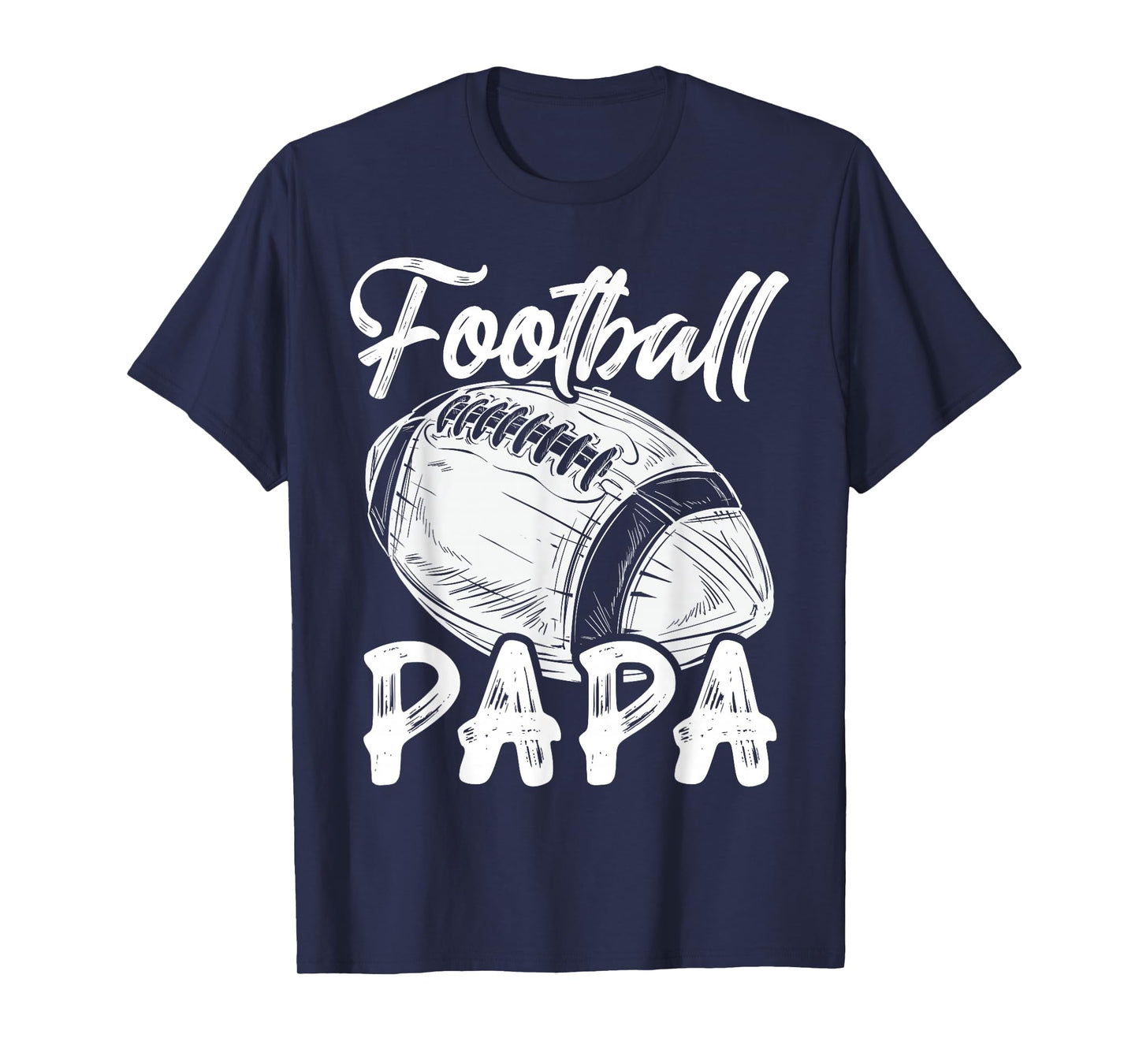 Football Papa For Men Family Matching Players Fathers Day T-Shirt