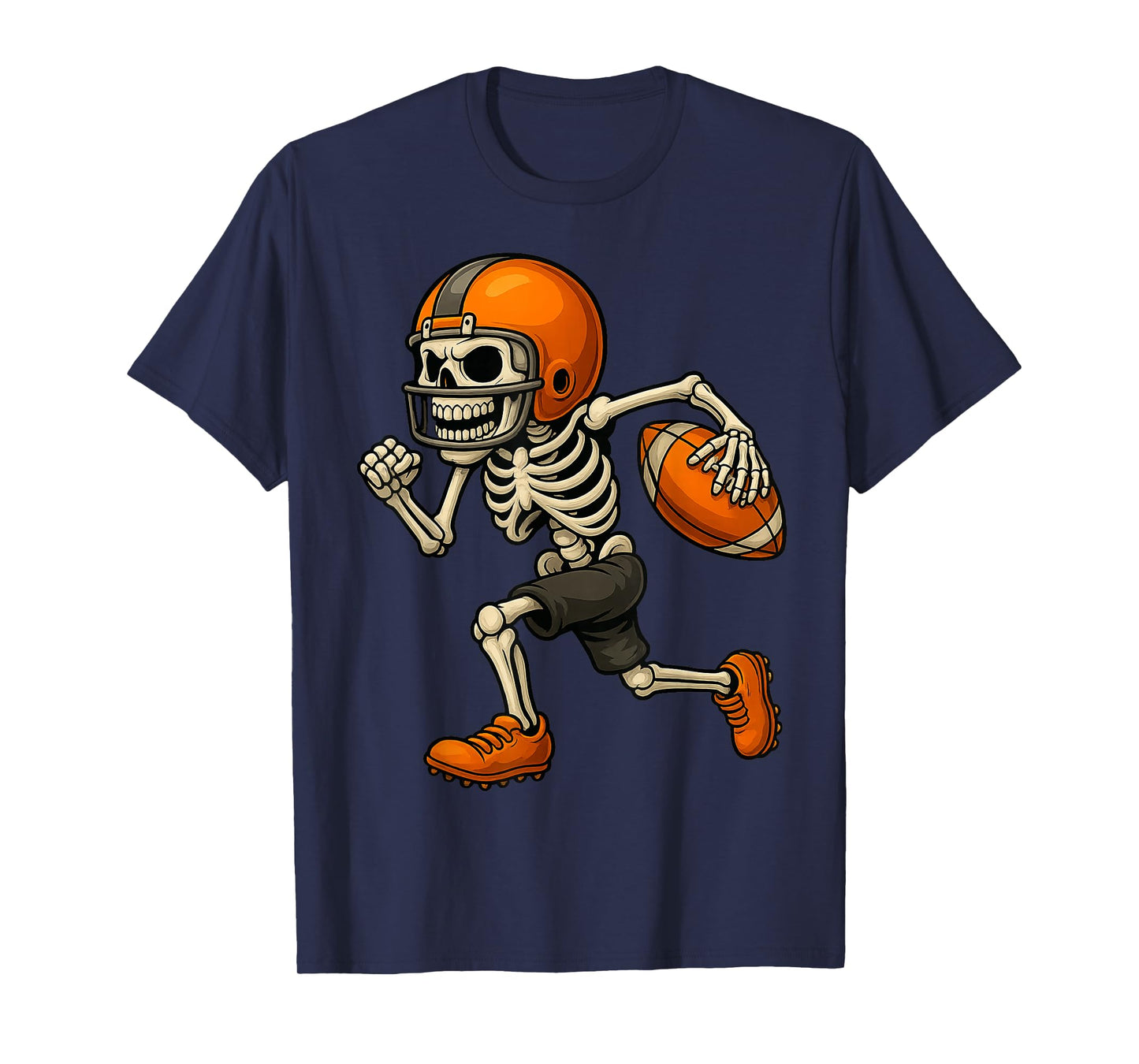 Funny Skeleton Football Halloween Costume for Men Boys Kids T-Shirt