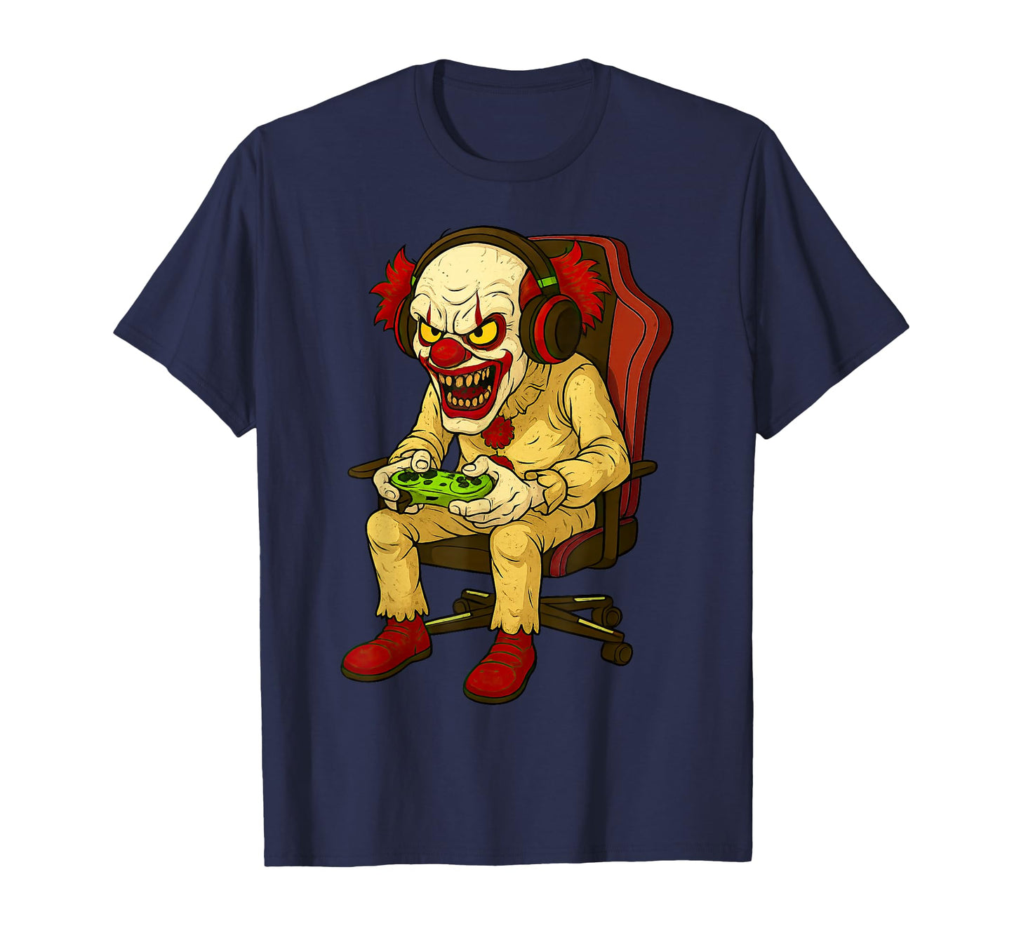 Gamer Halloween Clown Scary Gaming Video Game Boys Girls T-Shirt