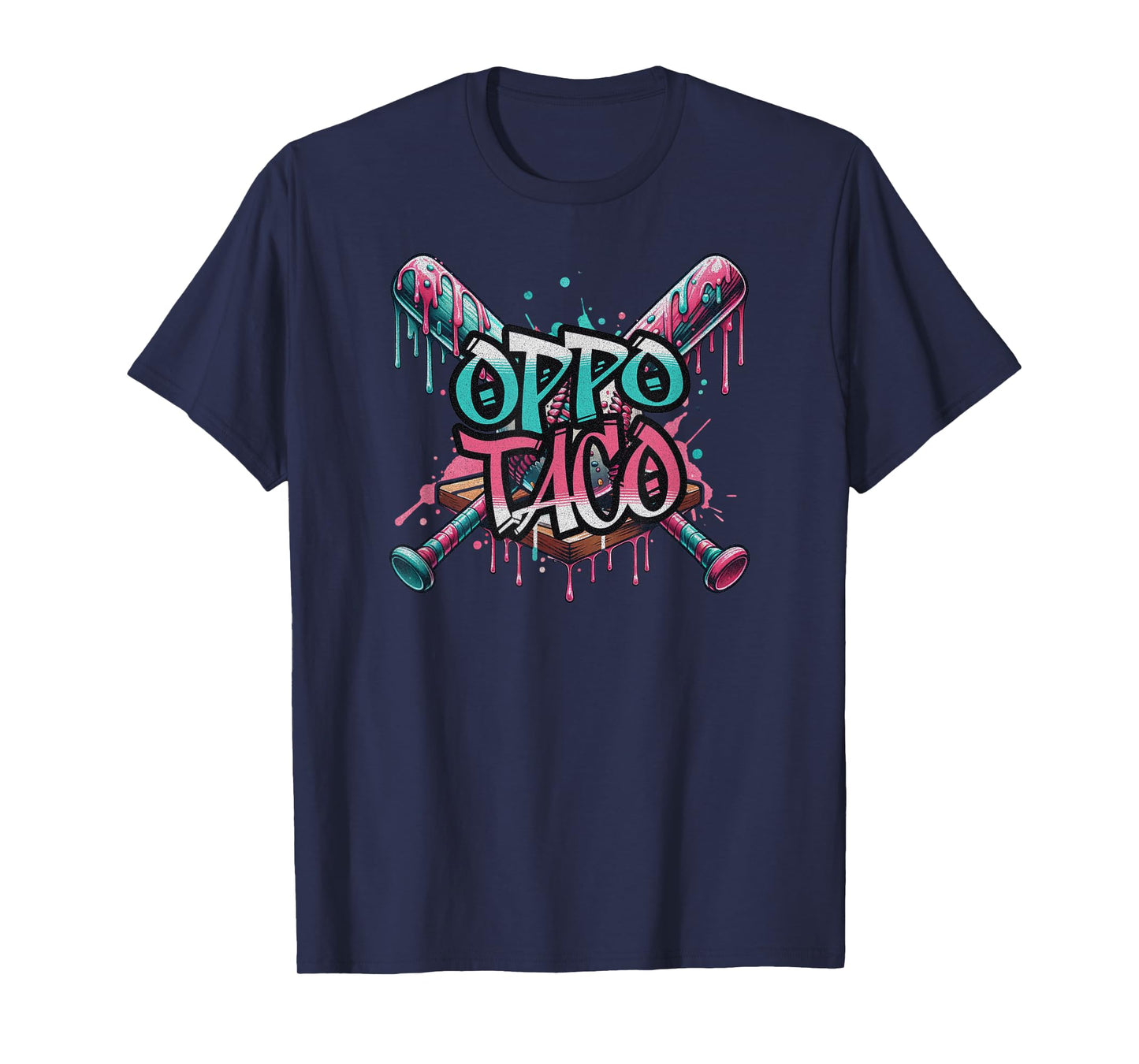 Oppo Taco Funny Baseball Ice Cream Dripping T-Shirt