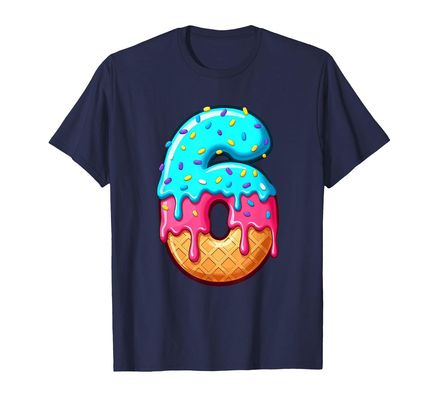 Funny 67 Number 6 Ice Cream Drip Meme Matching Group Costume T-Shirt