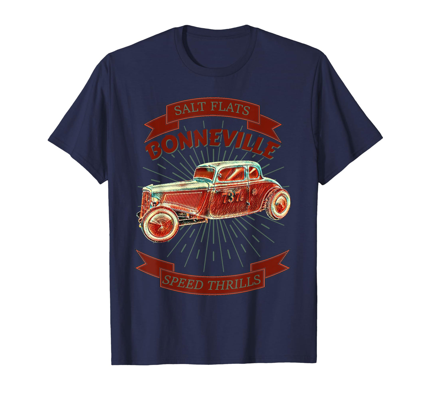 Bonneville Salt Flats Vintage Retro Hot Rod Race Car T-Shirt