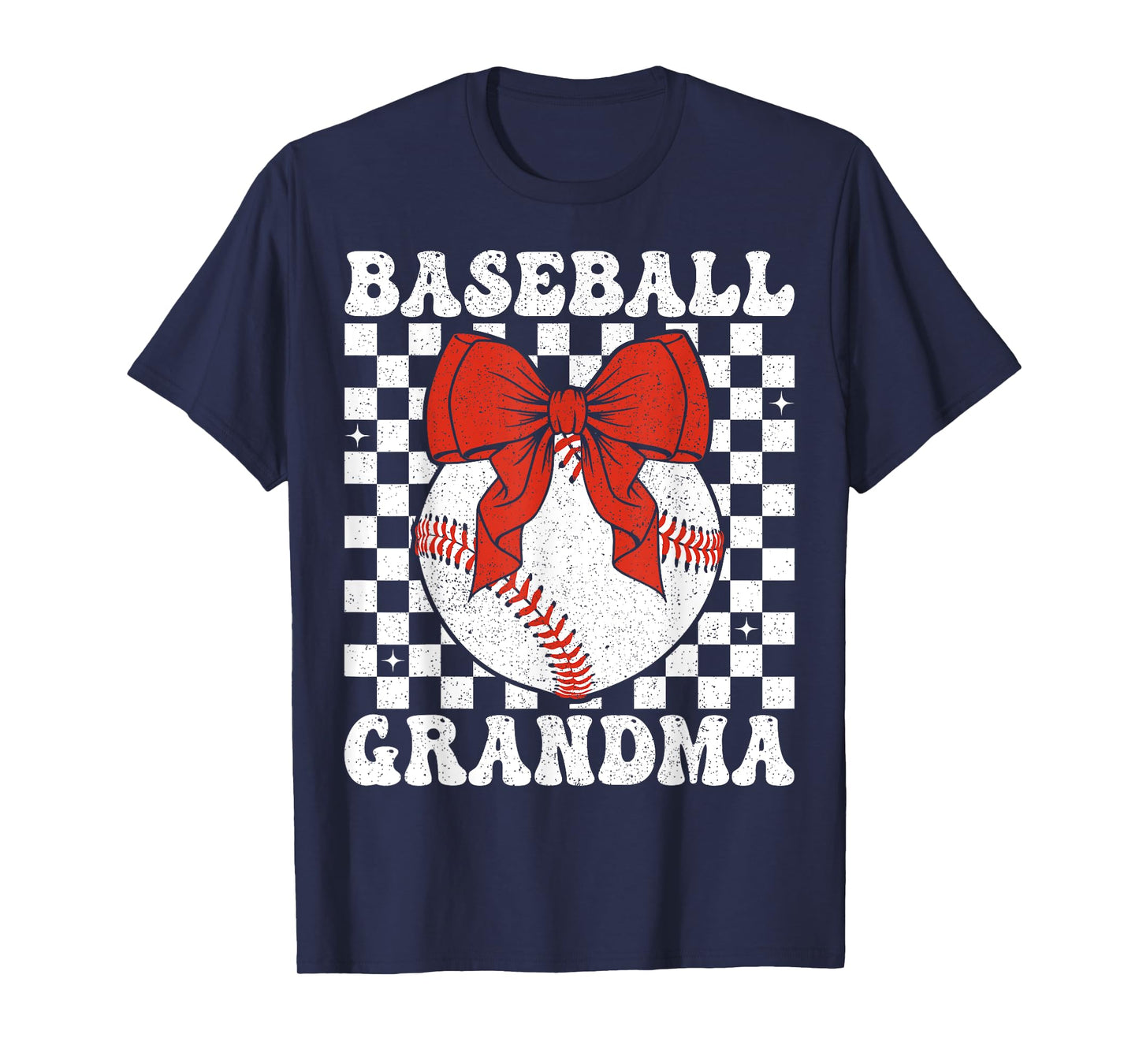 Baseball Grandma Coquette Bow Game Day Grandma T-Shirt