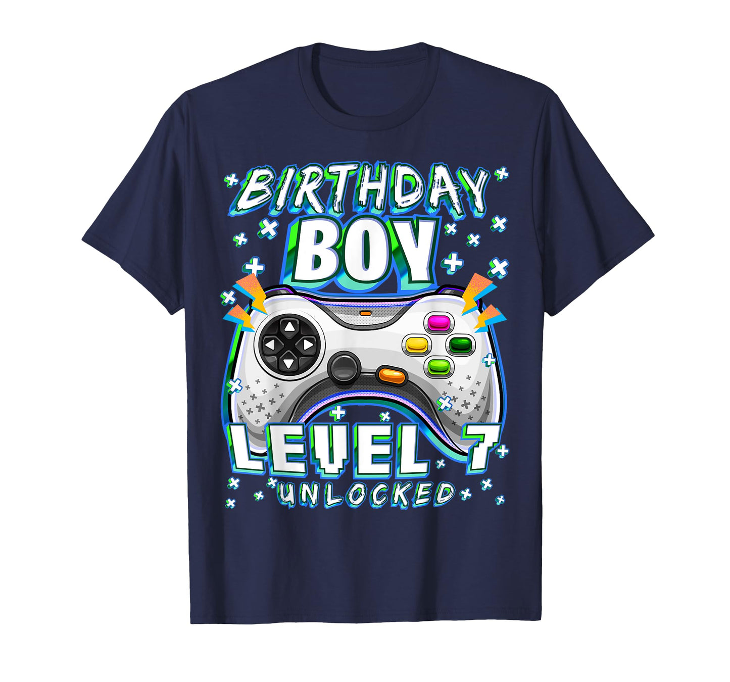 Level 7 Unlocked Video Game 7th Birthday Gamer Boys T-Shirt