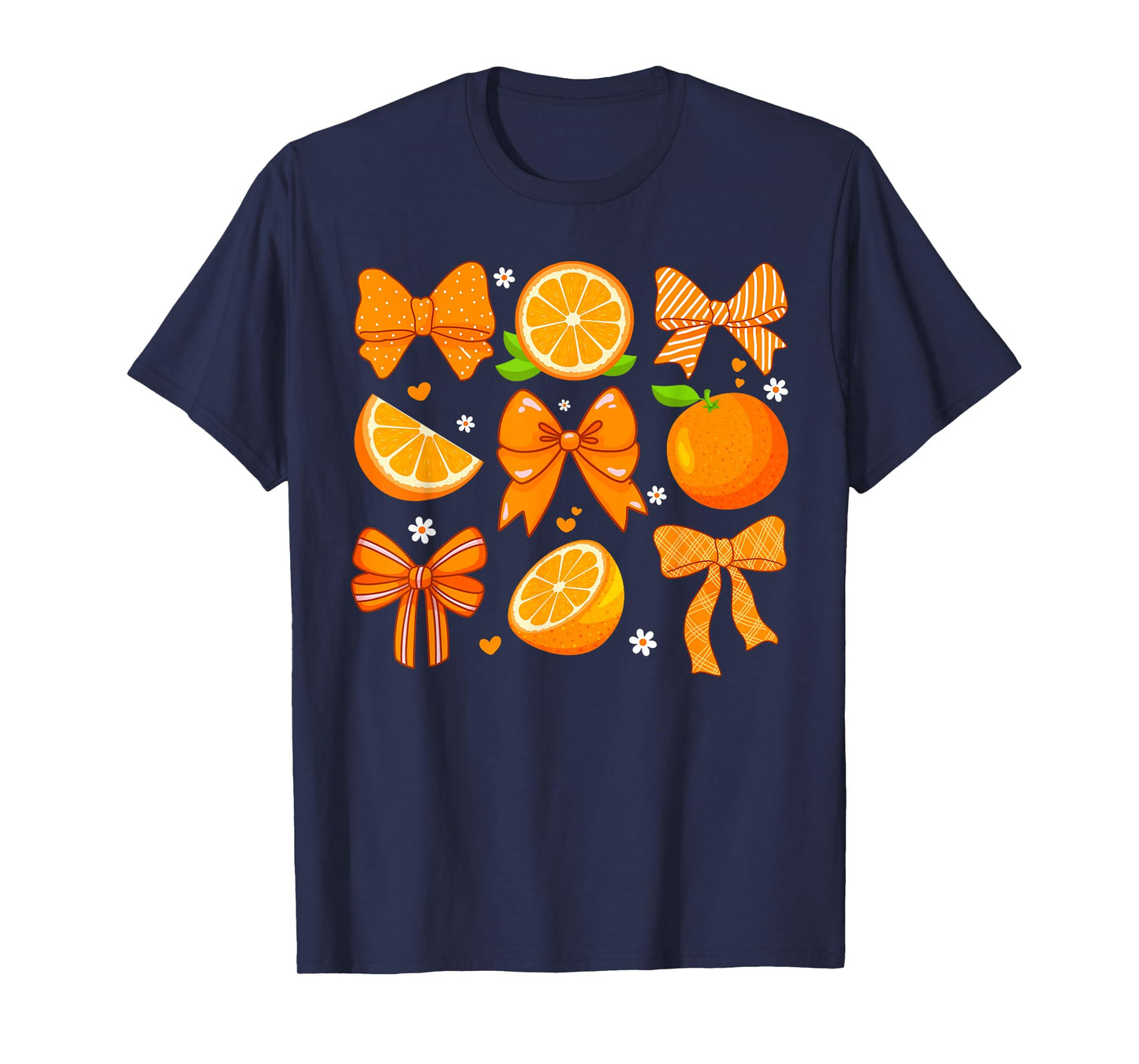 Orange Coquette Bow For Women Oranges Fruit Orange Juice T-Shirt