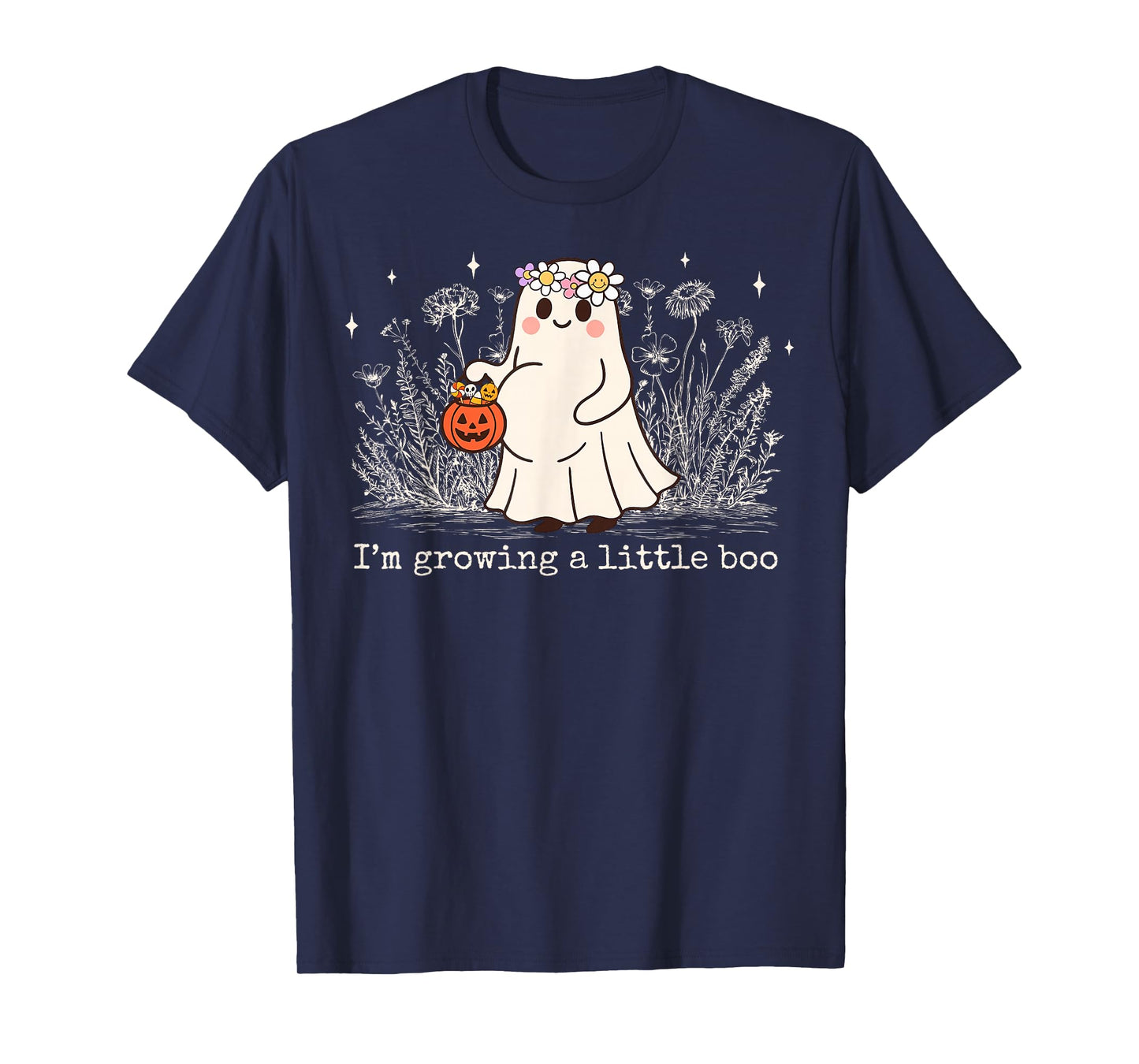 I'm Growing A Little Boo Halloween Pregnancy Announcement T-Shirt