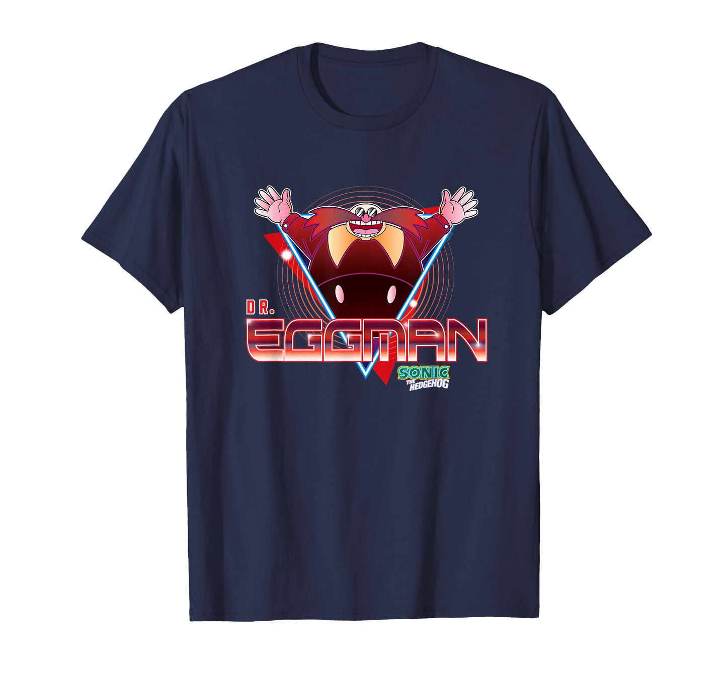 Sonic The Hedgehog Dr. Eggman Retro Neon Logo T-Shirt