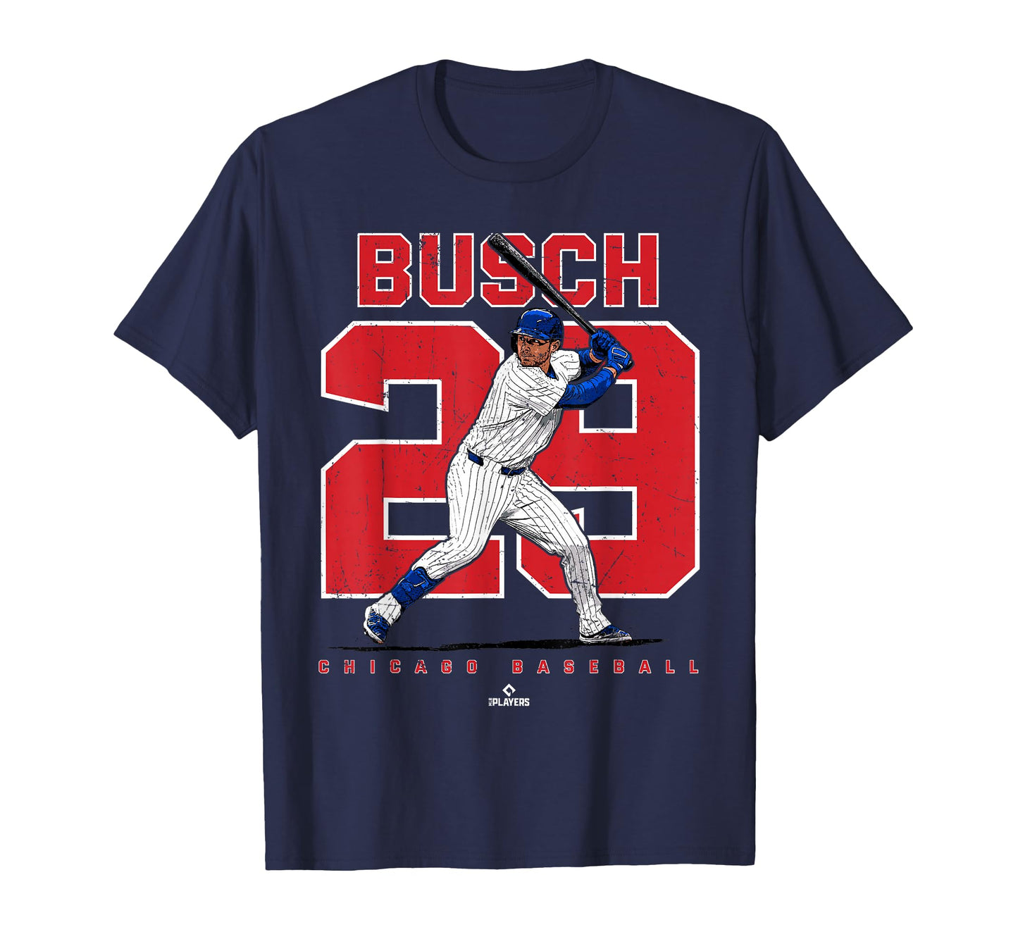 Number & Portrait Michael Busch Chicago MLBPA T-Shirt