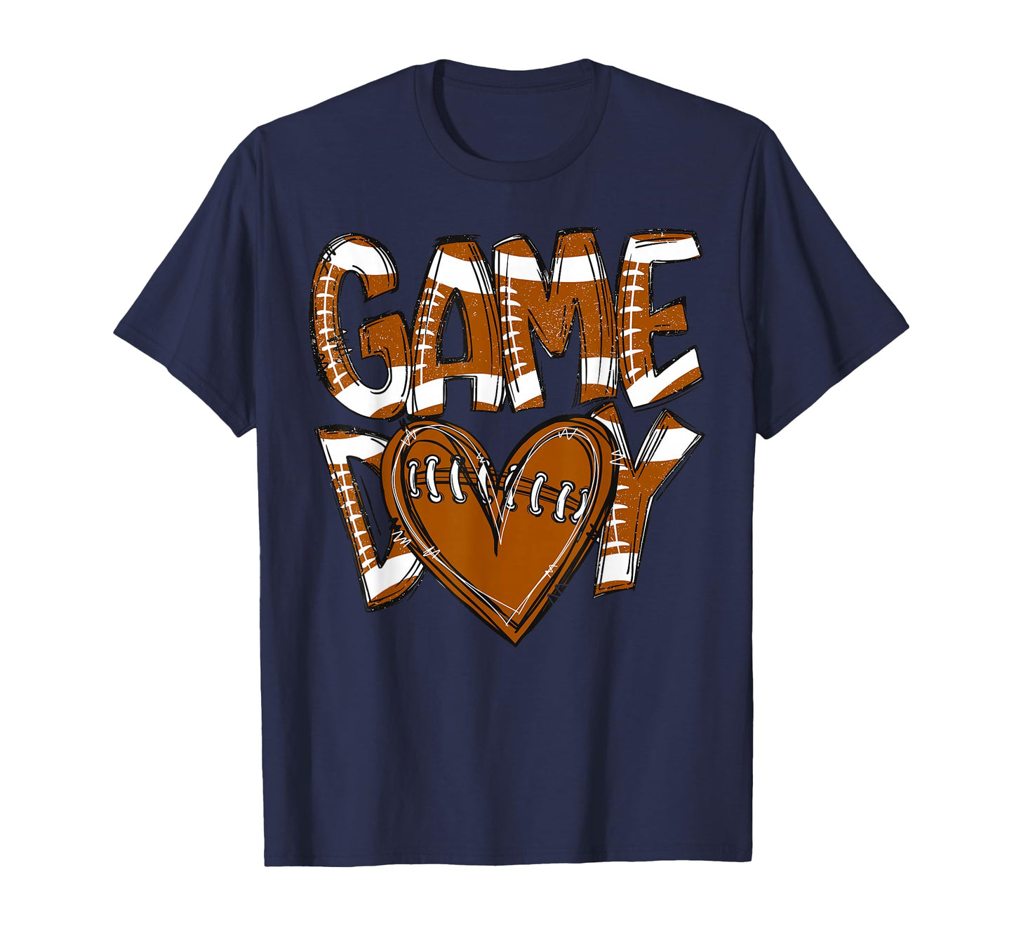 Game Day Football with Burnt Orange Vibes T-Shirt