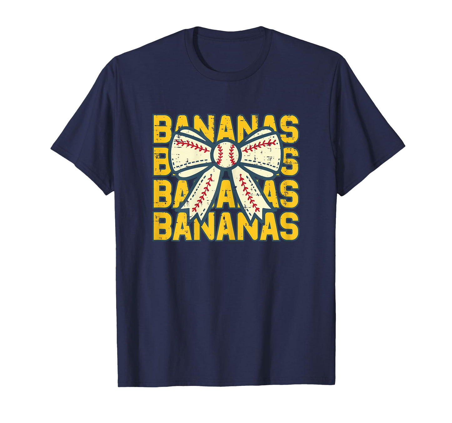 Banana Bow Ribbon Fruit Women Girls Kids T-Shirt
