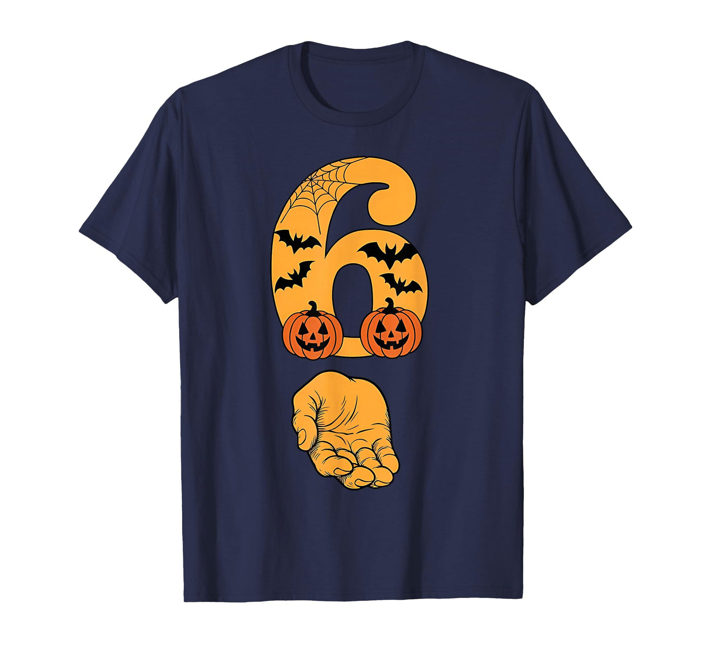 6 7 Six Seven Meme with Hand Spider Web Halloween Costume T-Shirt