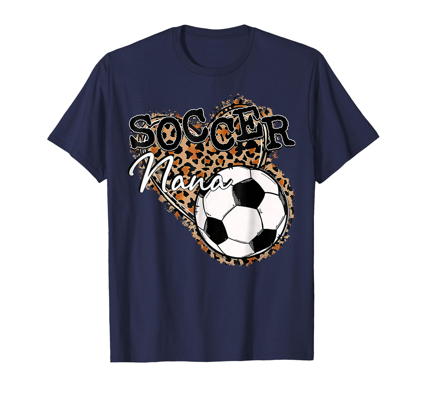 Soccer Nana Leopard Mother's Day T-Shirt