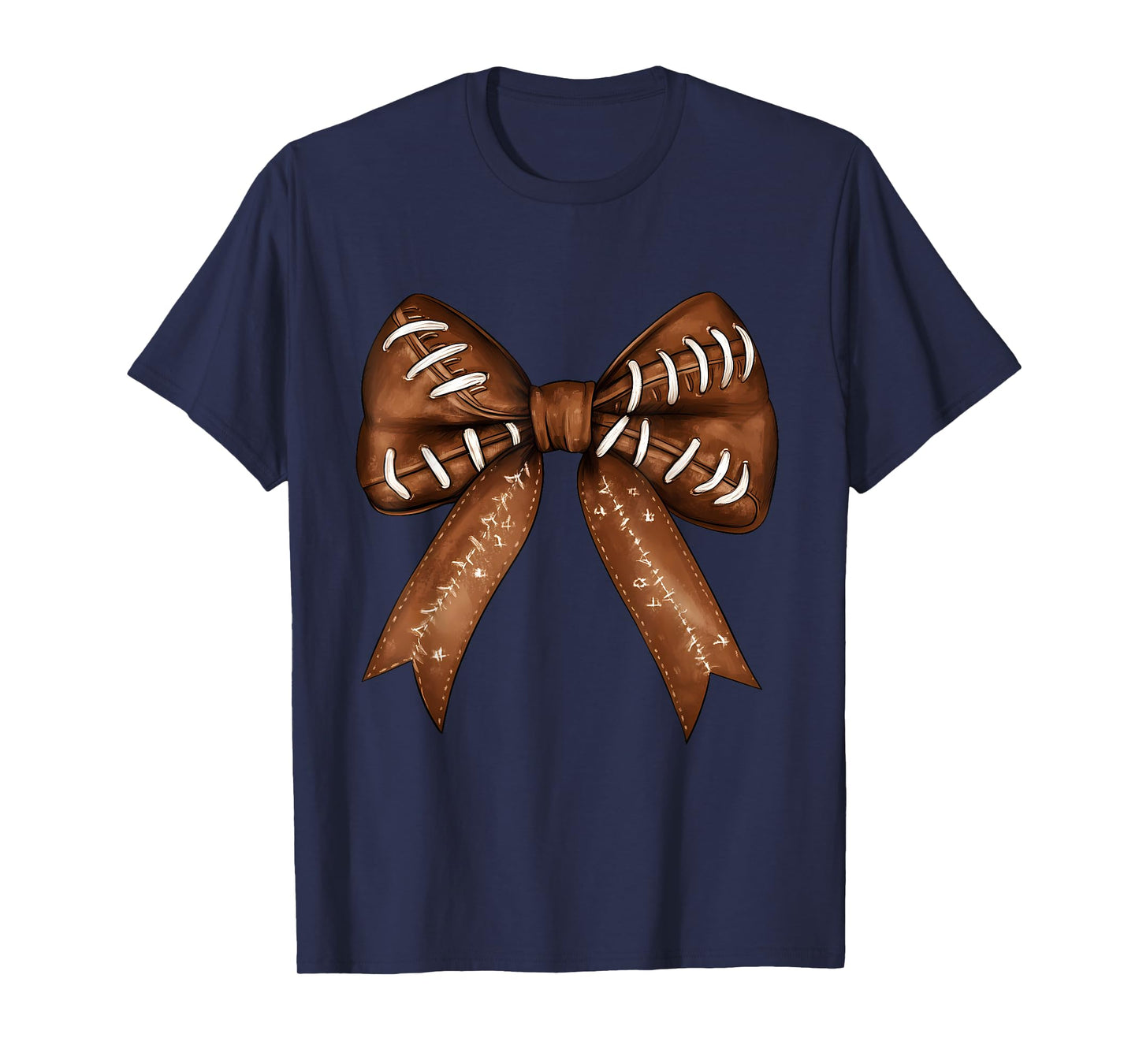 American Football Coquette Bow Cute Football Mom T-Shirt