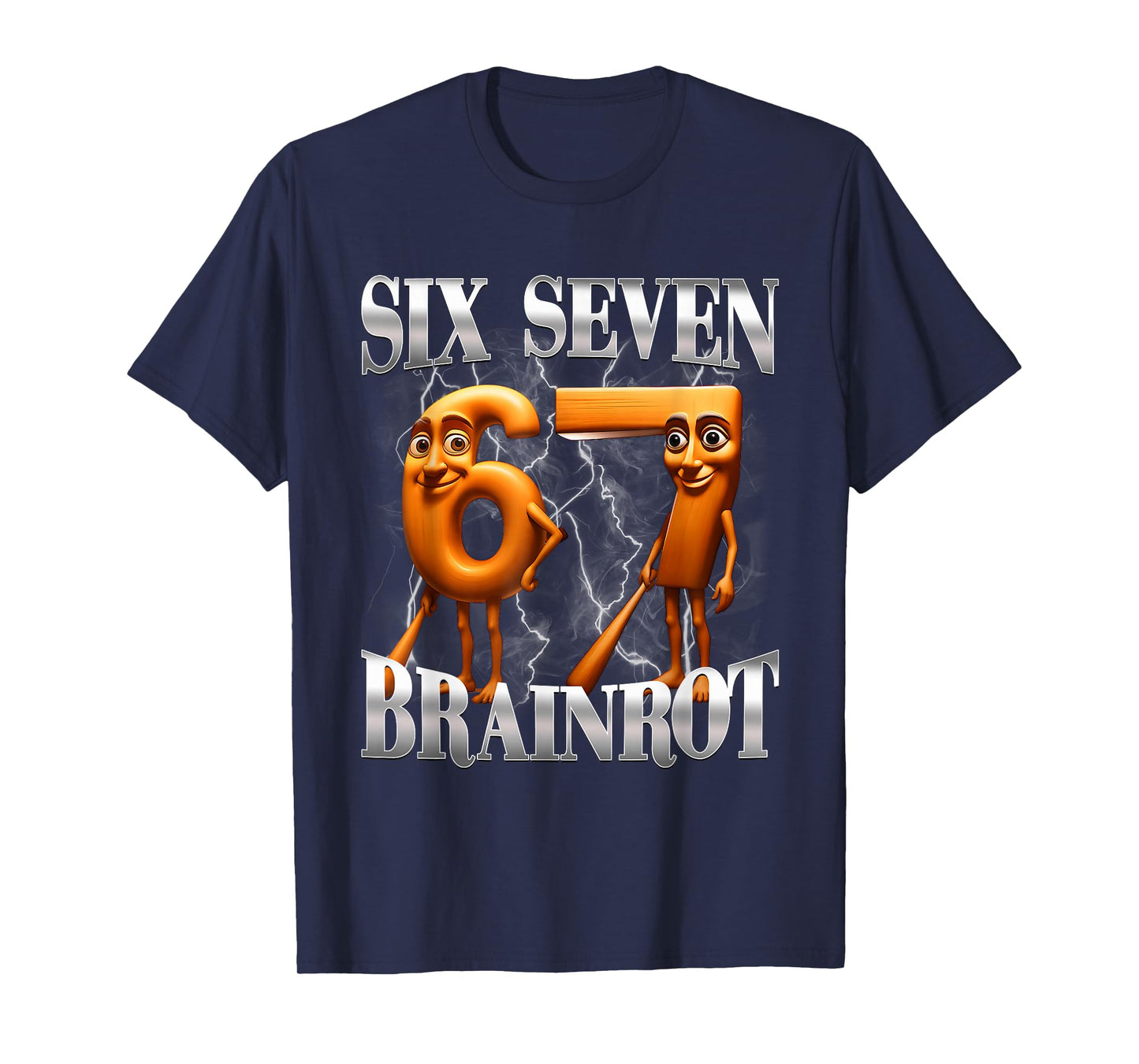 67 Six Seven Italian Brainrot Meme Gen Alpha Slang T-Shirt