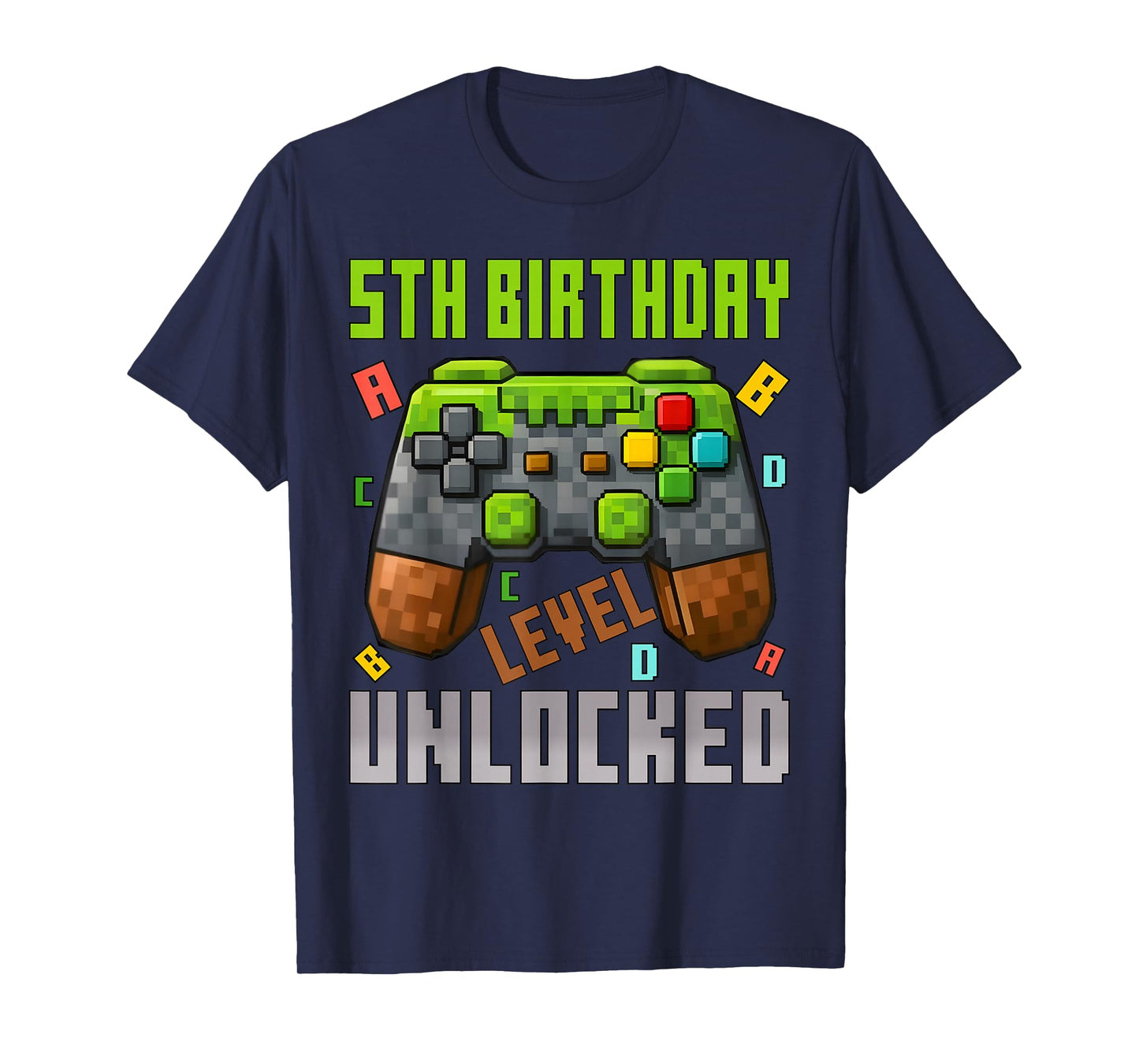 5th Birthday Boy Level 5 Unlocked Birthday Boy 5 Years Old T-Shirt