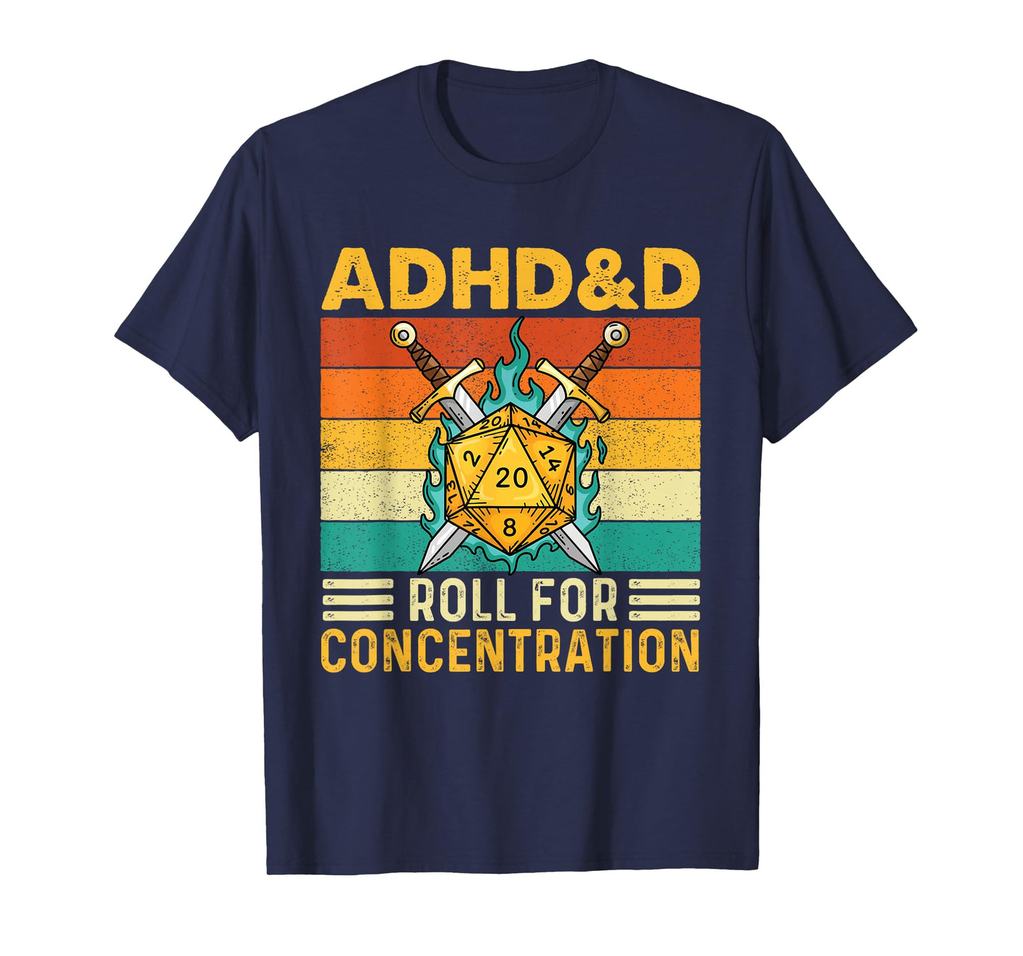ADHD&D Roll for Concentration - RPG Tabletop Games T-Shirt