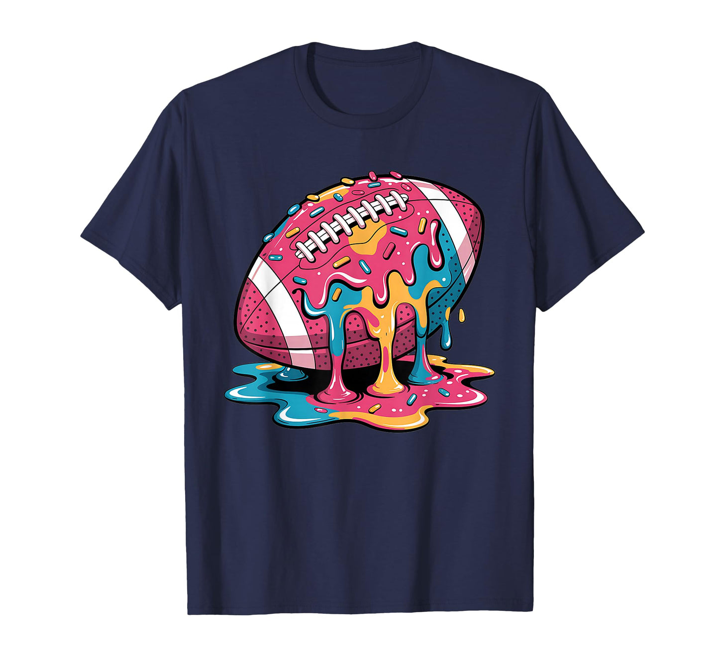 Football Drip For Lineman WR QB RB Ice Cream Drippy Shirt T-Shirt