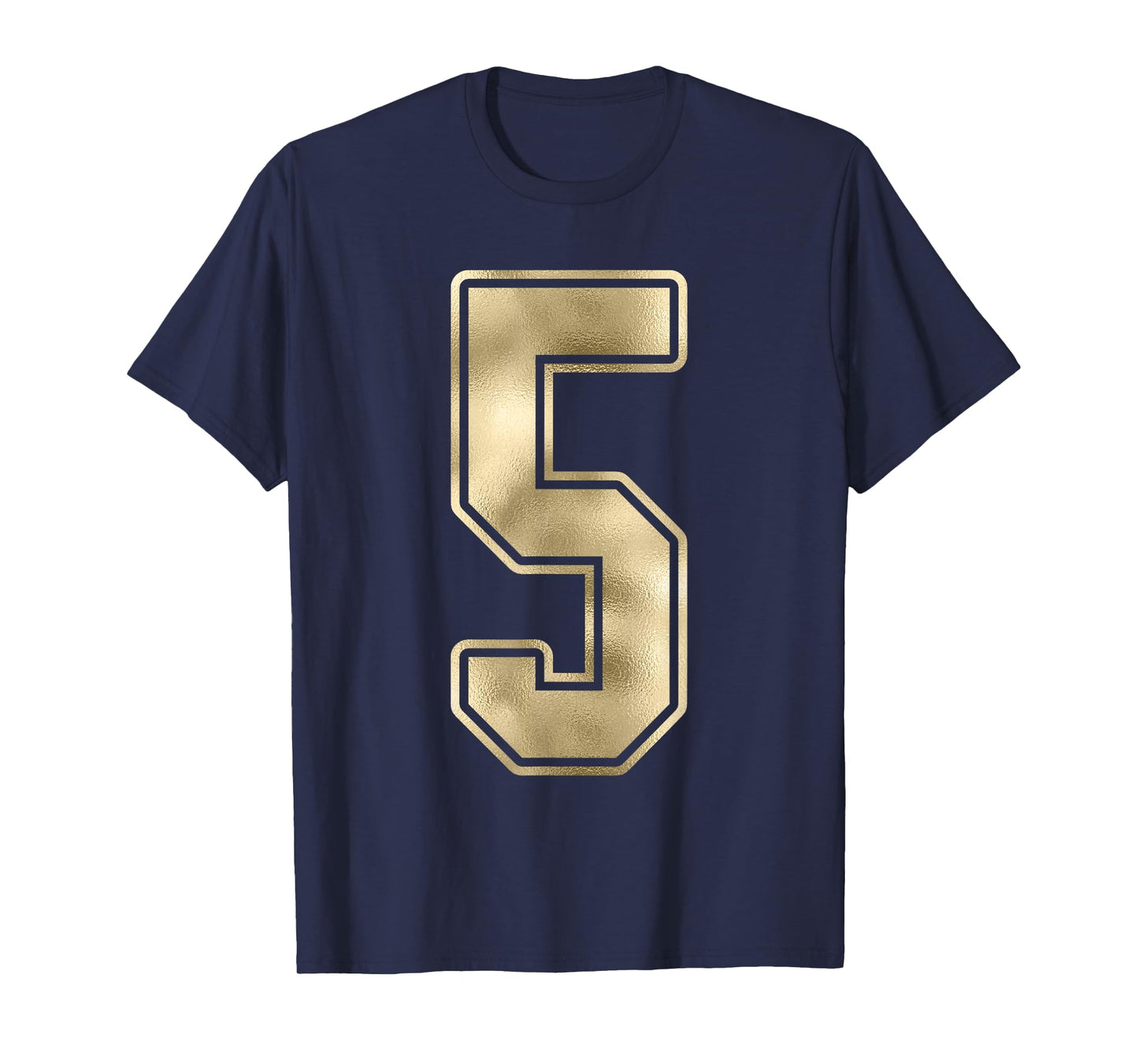#5 Number 5 Sports Fan Jersey Style T-Shirt T-Shirt