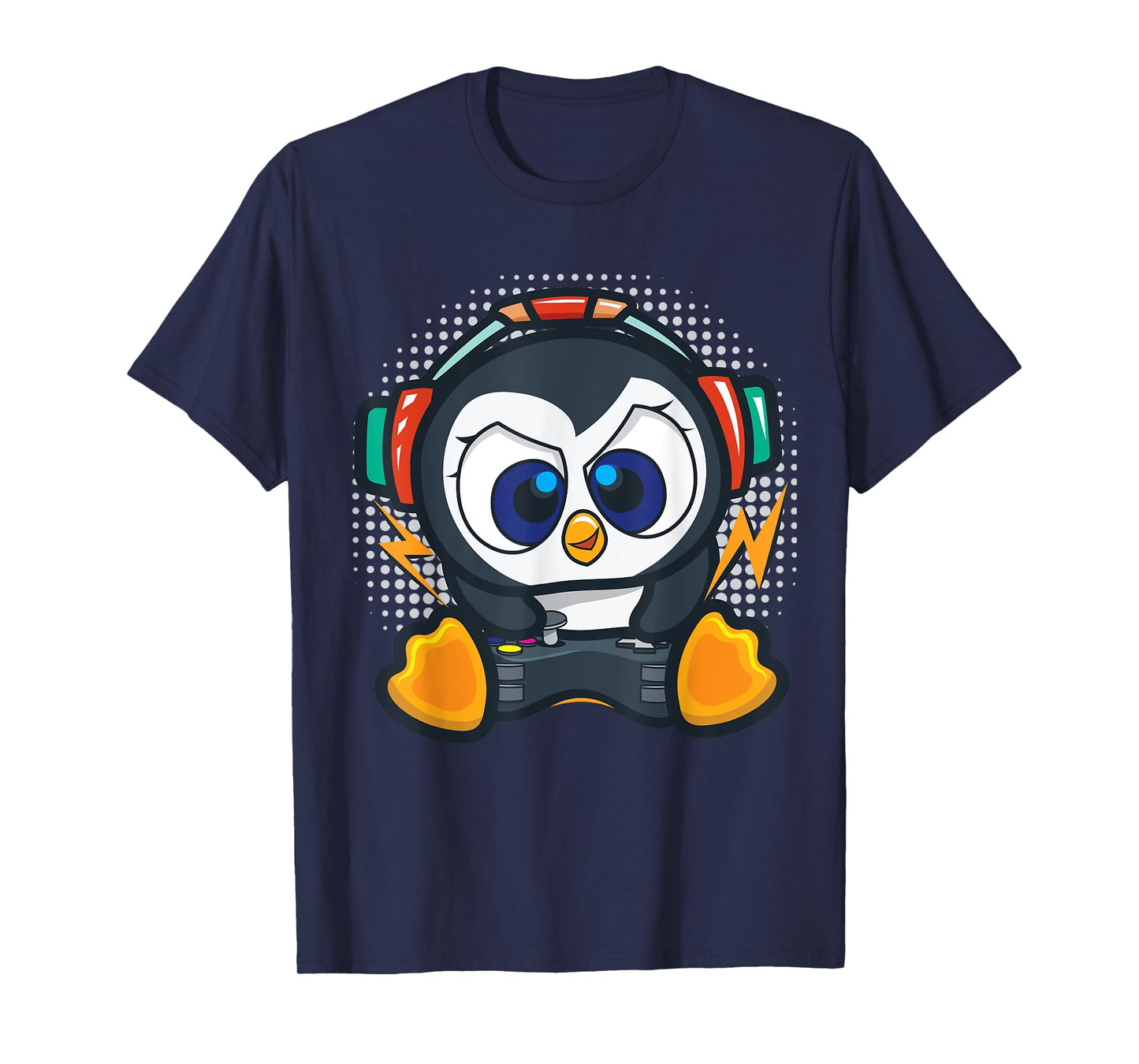 Penguin Gaming Shirt Boys Kids Gamer Gift Penguin Lover T-Shirt