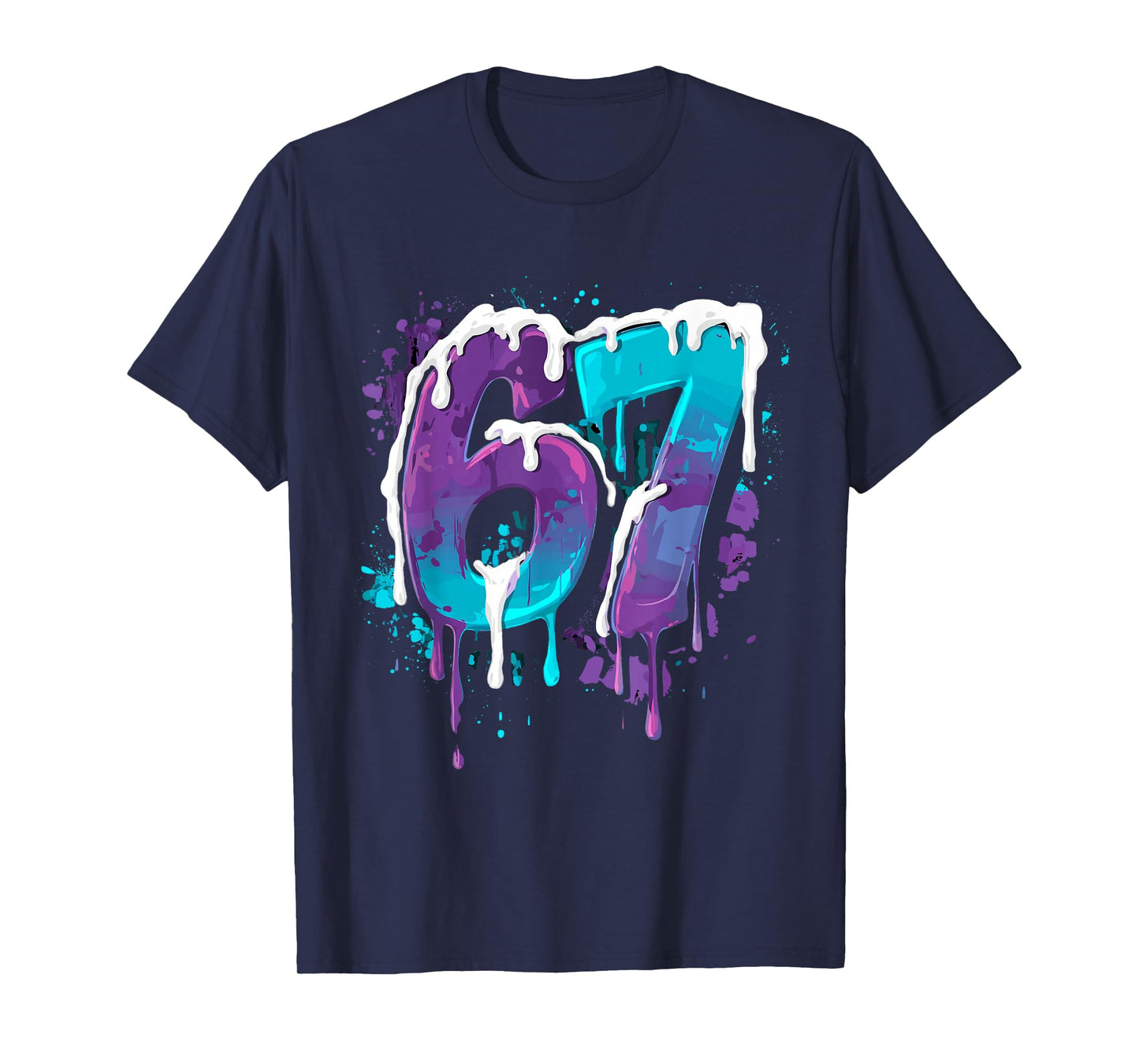Baseball Drip Number 67 Player Or 67th Birthday T-Shirt