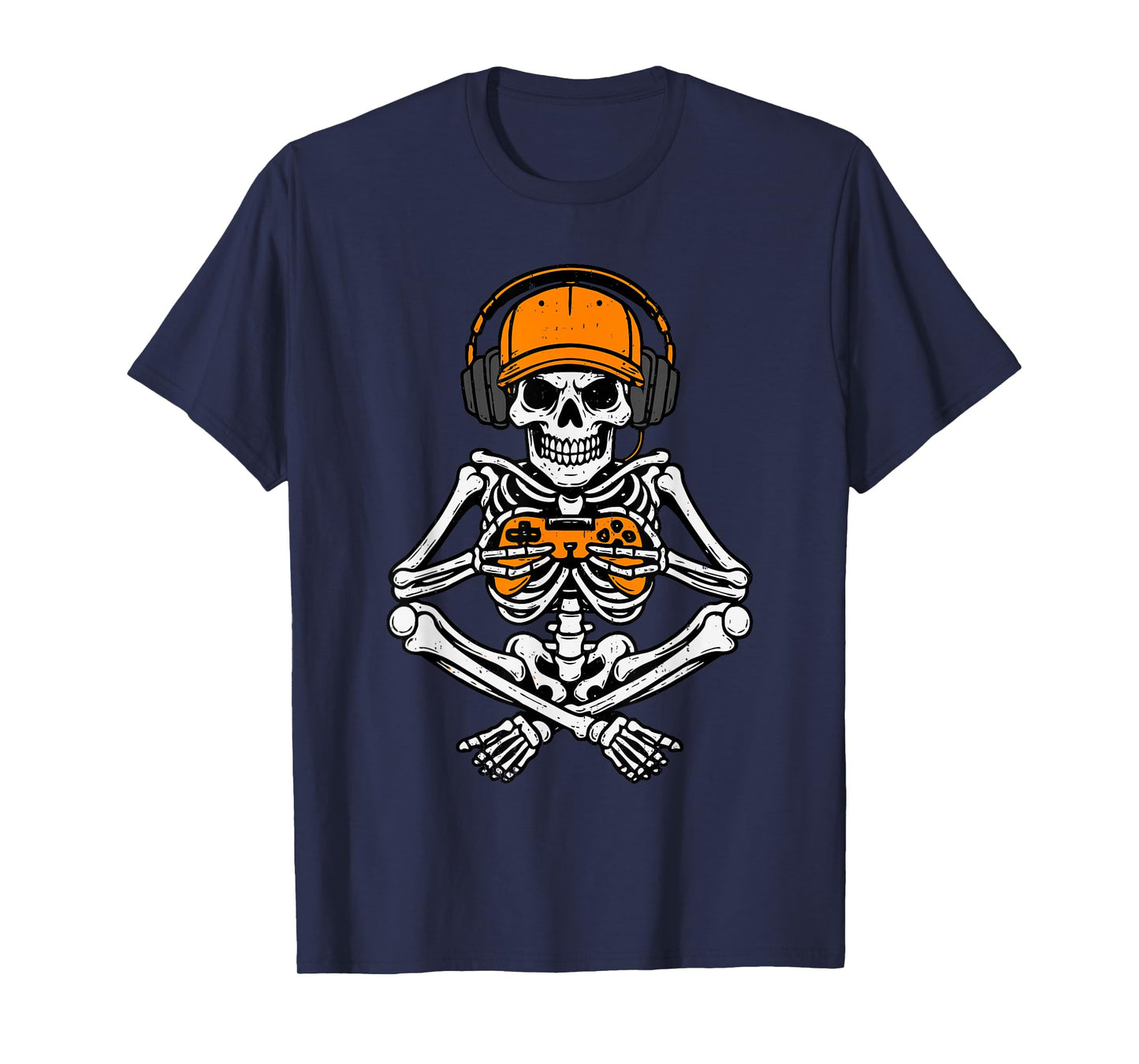 Skeleton Gamer Video Gaming Halloween Costume Boy Teen Kid T-Shirt