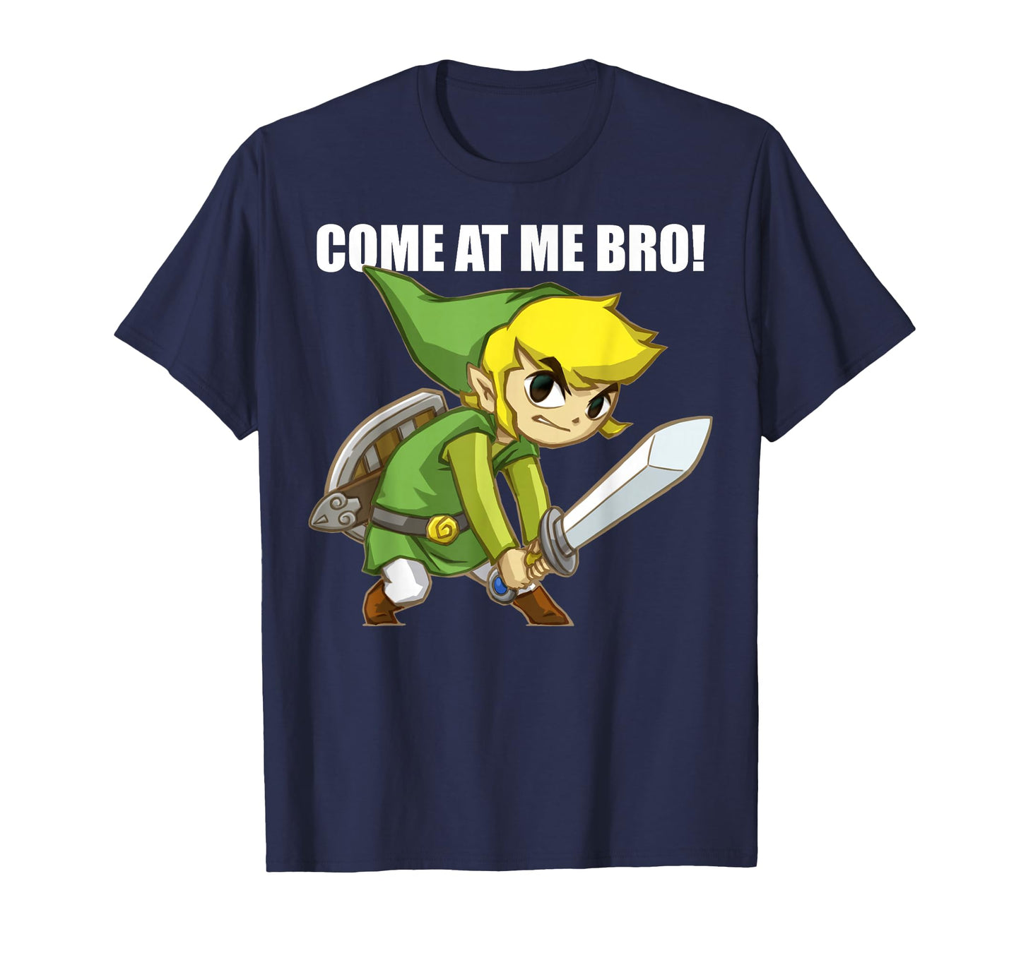 Legend Of Zelda Come At Me Bro! Link Action Pose T-Shirt