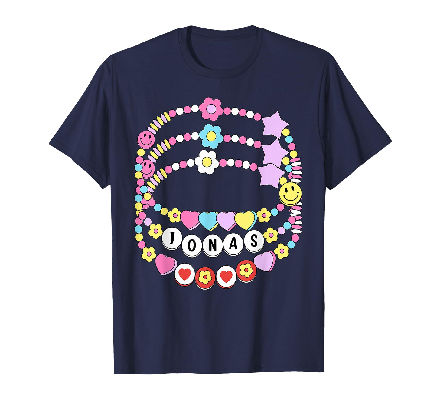 Vintage Jonas First Name Personalized Friendship Bracelet T-Shirt