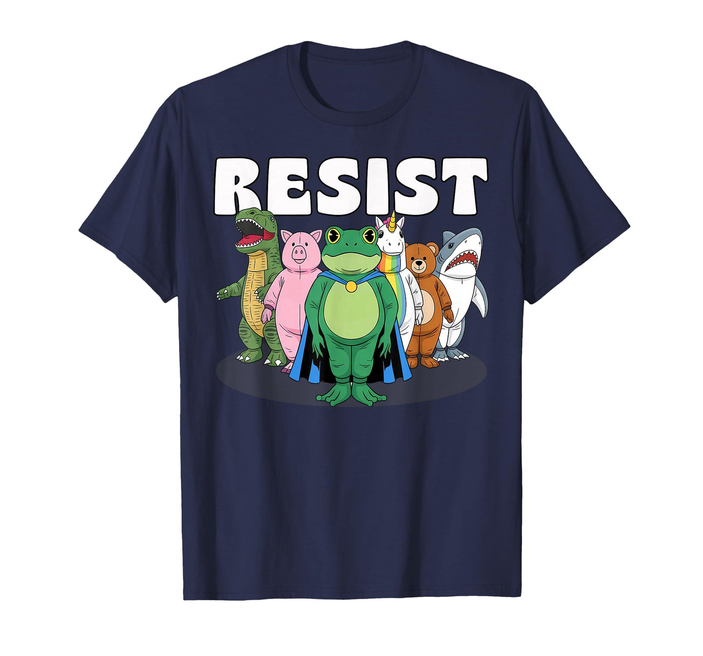 No Kings in America Portland Frog Costume Activists Group T-Shirt