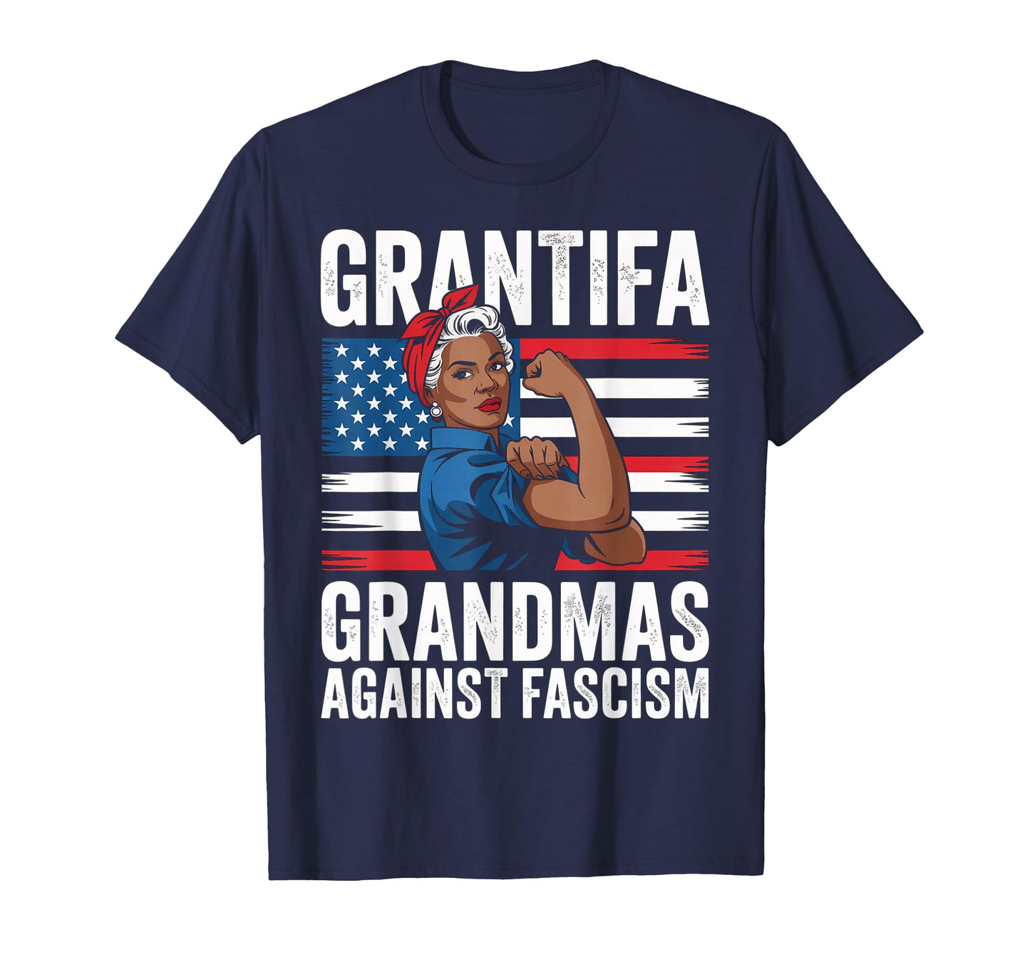 Grantifa Black Grandmas Against Fascism Flag Resist No Kings T-Shirt