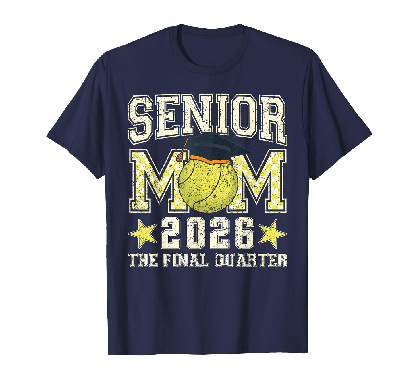 Senior Mom 2026 Tennis Graduation Quarter Men Women T-Shirt