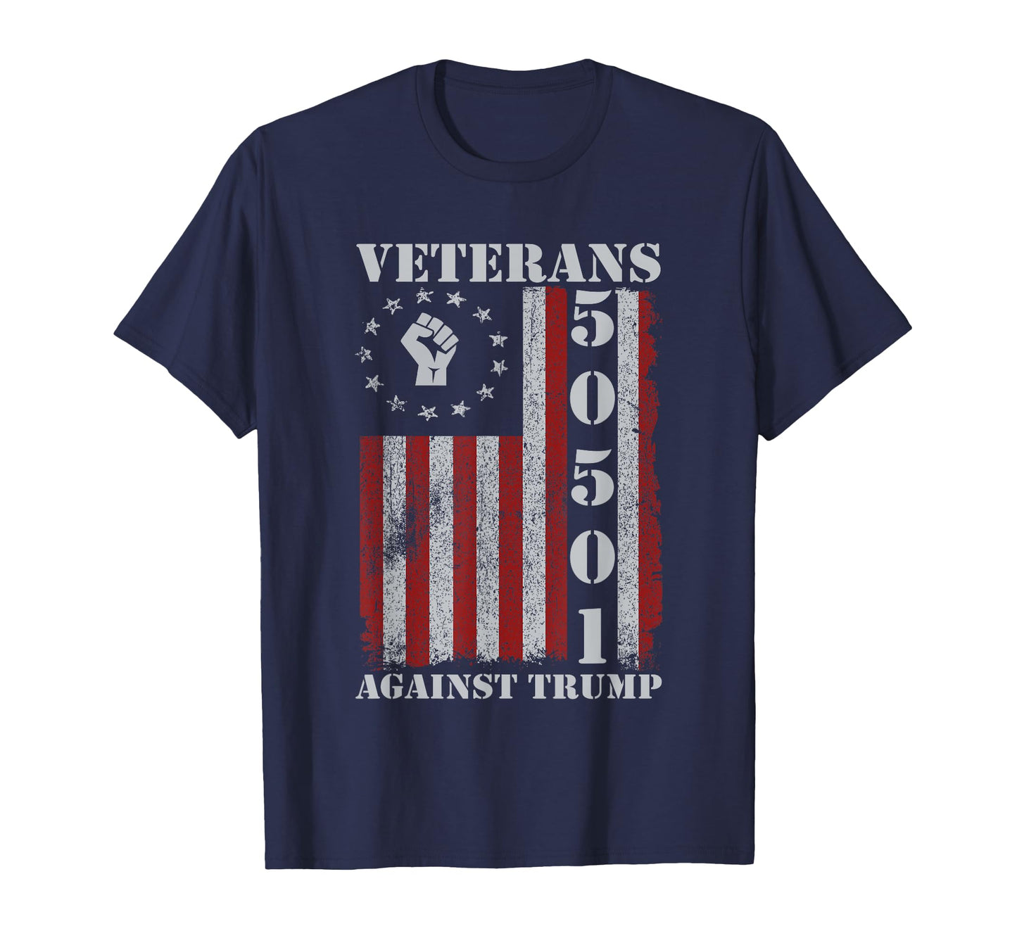 Military Veterans Protest USA Flag No Kings America Protest T-Shirt