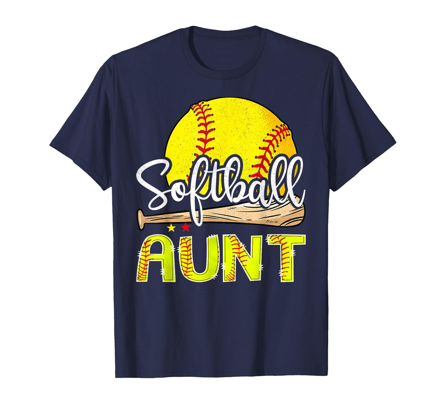 Vintage Softball Aunt Softball Player Game Day T-Shirt