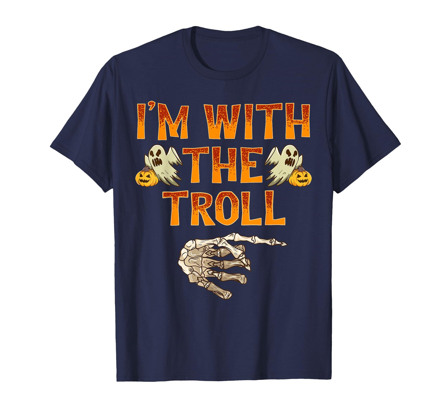 I'm With The Troll Shirt Costume Funny Halloween Couple T-Shirt