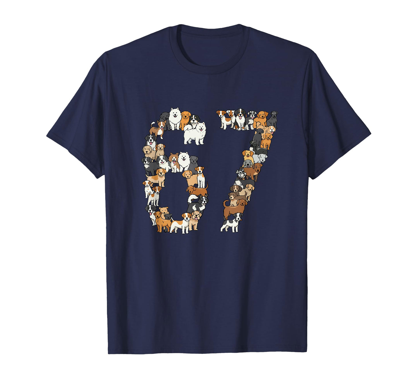 67 Shirt with Dogs Meme Boys Girls Puppies 67 Dog Six Seven T-Shirt