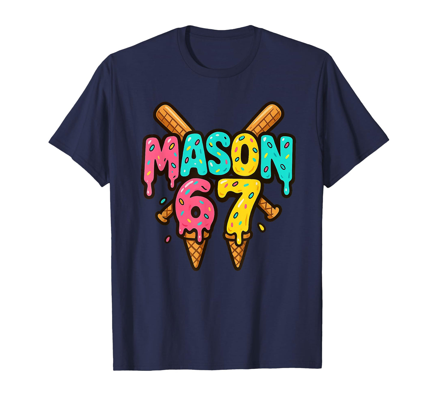 Mason 67 Ice Cream Funny Meme Six Seven T-Shirt