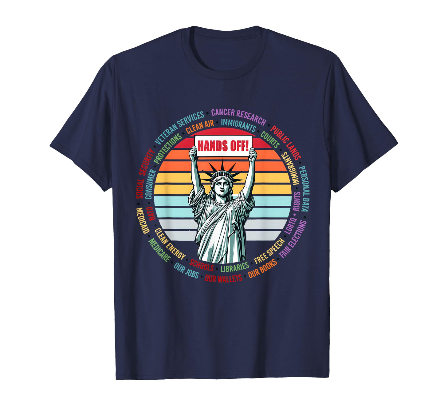 Resist Resistance Statue of Liberty Hands Off Protest T-Shirt