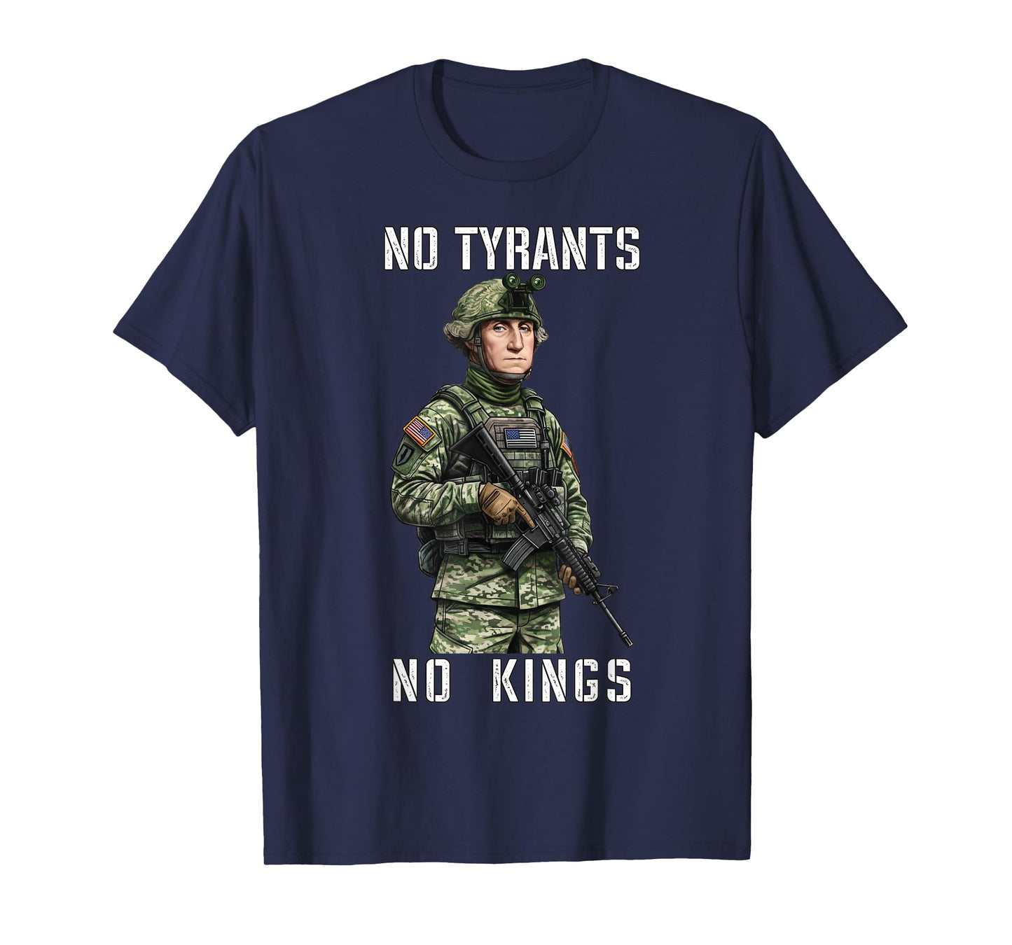 No Tyrants No Kings Patriotic George Washington T-Shirt