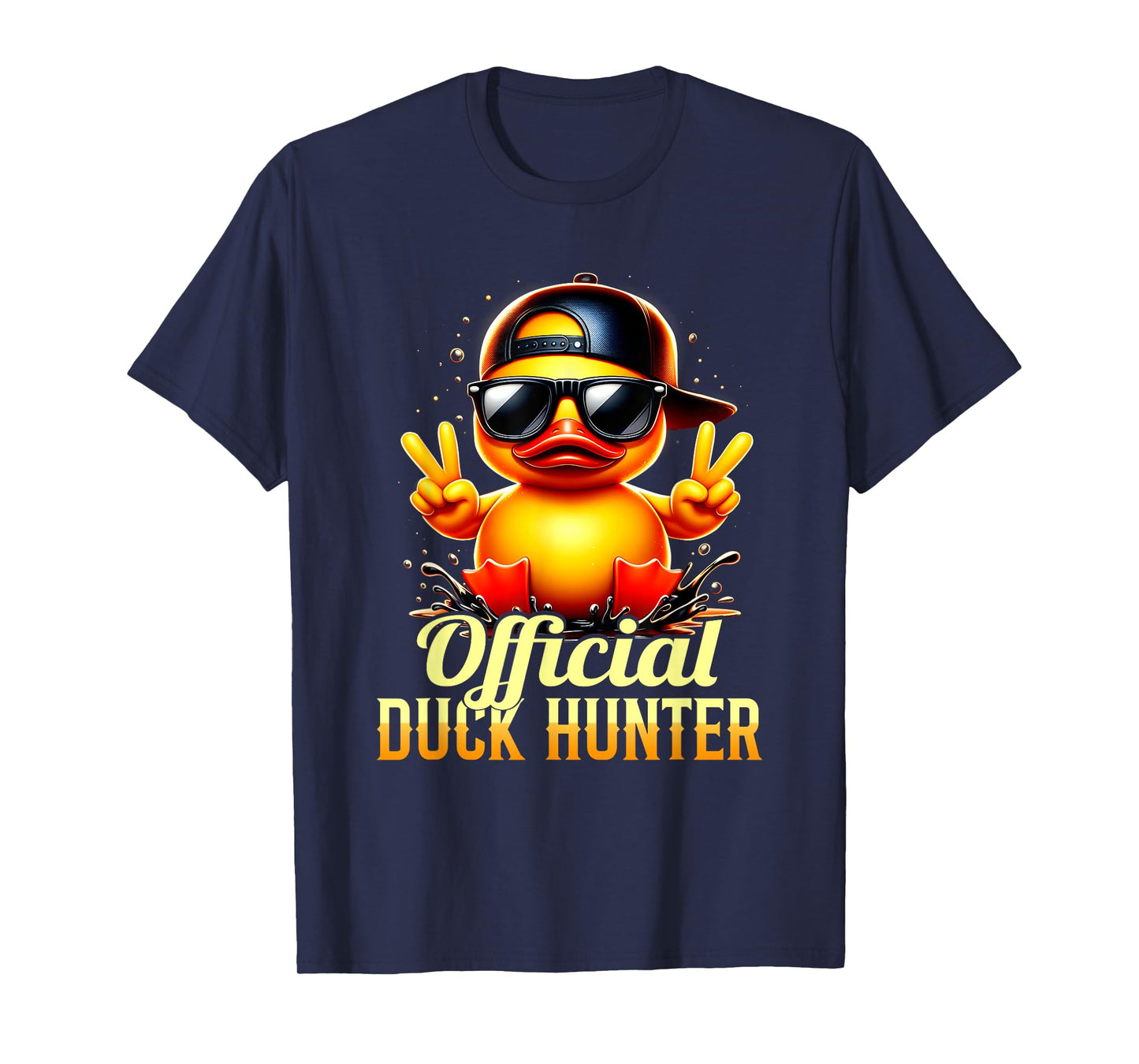 Official Duck-Hunter Cruise Funny Rubber Duck Hunting Squad T-Shirt