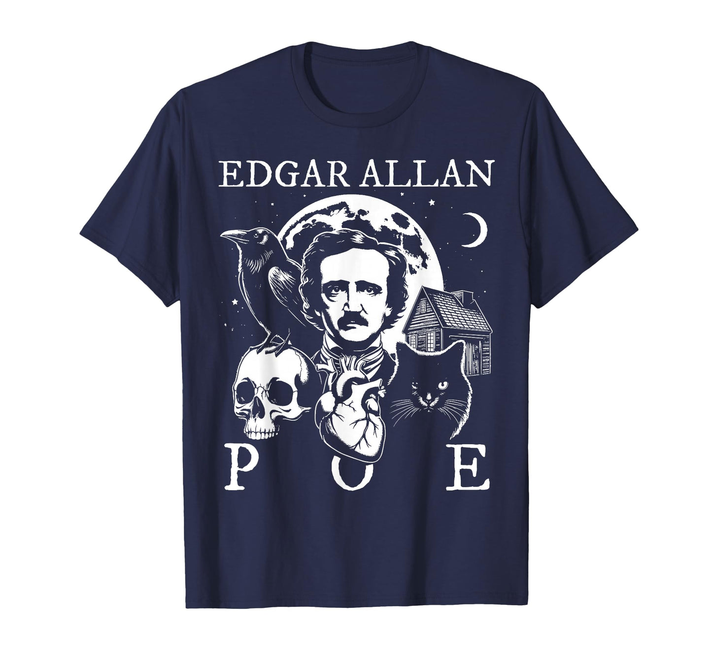 Edgar Allan Poe Poems Quotes Raven Literature T-Shirt