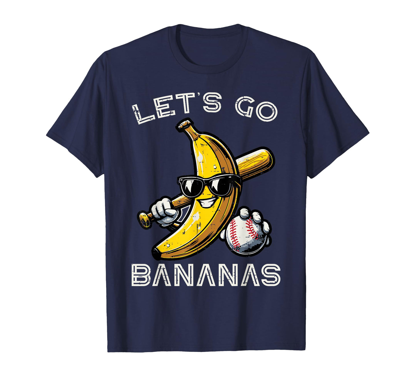 Lets Go Banana Retro Boys Kids Men Youth T-Shirt