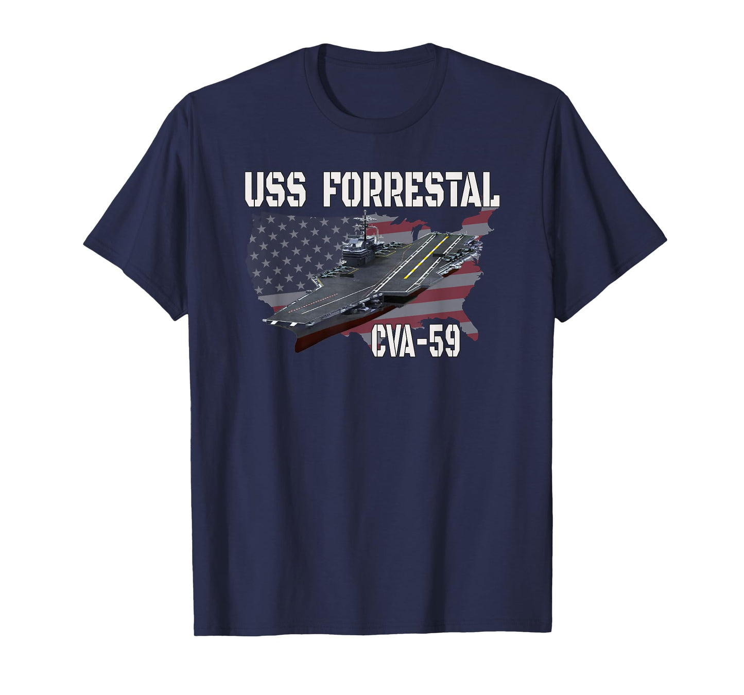 Veteran Aircraft Carrier Ideas for Father Son Boy USS Forrestal CVA-59 Aircraft Carrier Veterans Day T-Shirt