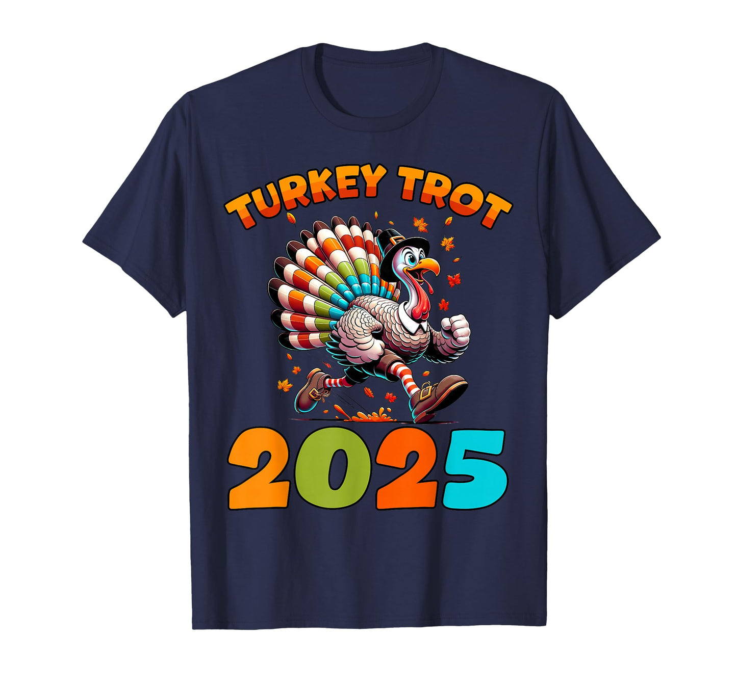 Running Turkey Trot Thanksgiving 2025 for Boys Girls Kids T-Shirt